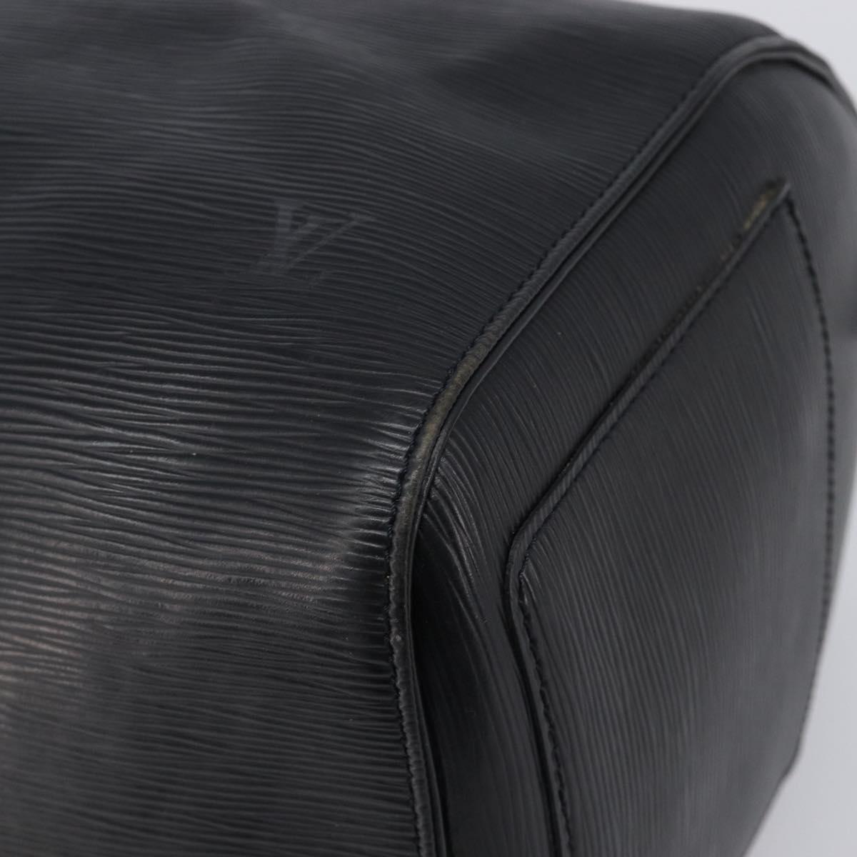 LOUIS VUITTON Epi Keepall 45 Boston Bag Black M42972 LV Auth 204059A