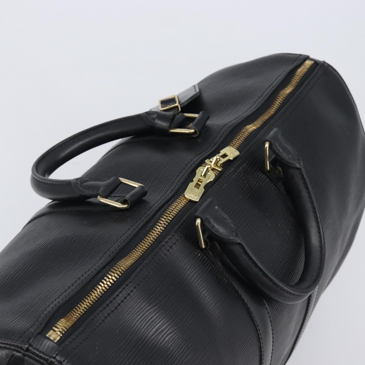 LOUIS VUITTON Epi Keepall 45 Boston Bag Black M42972 LV Auth 204059A