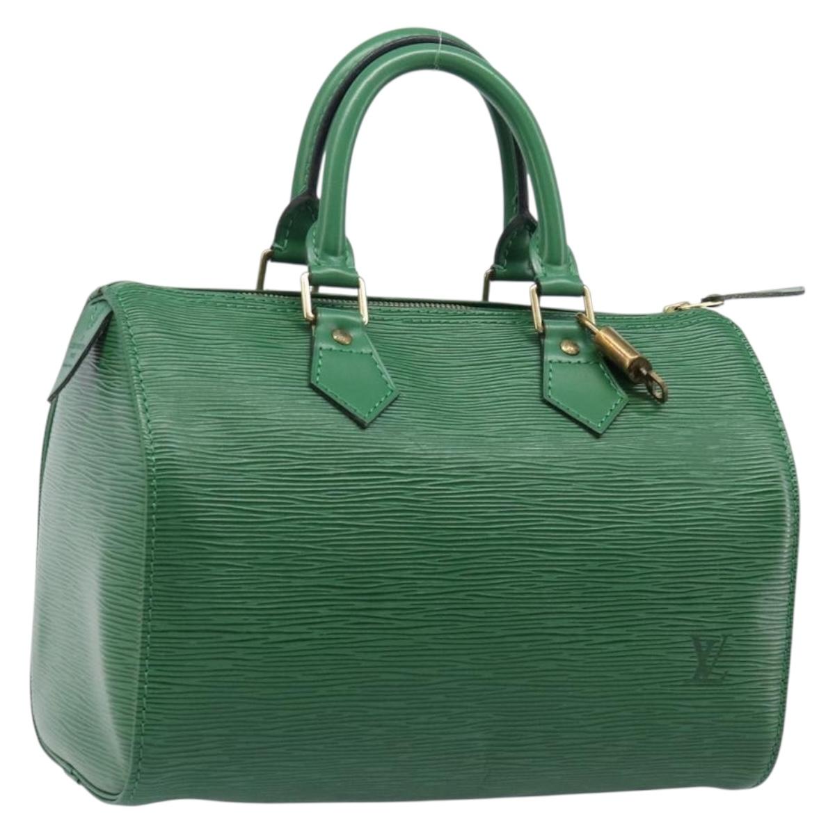 LOUIS VUITTON Epi Speedy 25 Hand Bag Borneo Green M43014 LV Auth 204078V