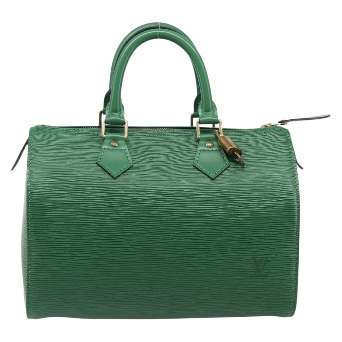 LOUIS VUITTON Epi Speedy 25 Hand Bag Borneo Green M43014 LV Auth 204078V