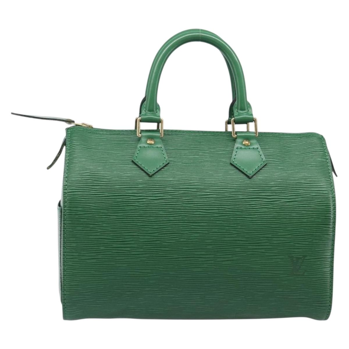 LOUIS VUITTON Epi Speedy 25 Hand Bag Borneo Green M43014 LV Auth 204078V