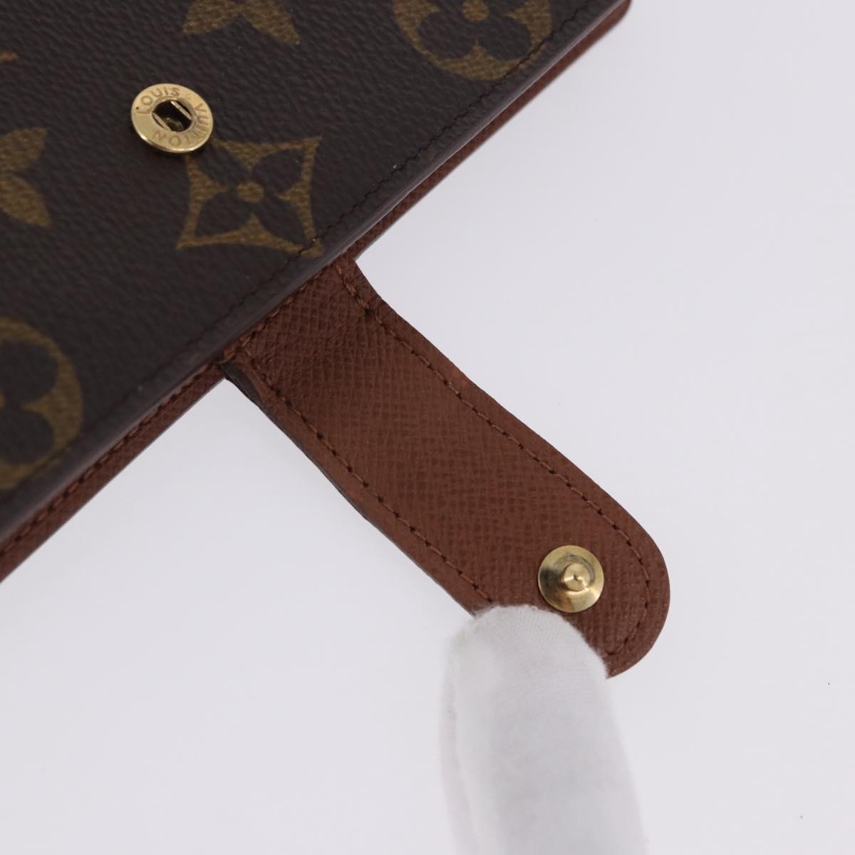 LOUIS VUITTON Monogram Agenda PM Day Planner Cover R20005 LV Auth 204086