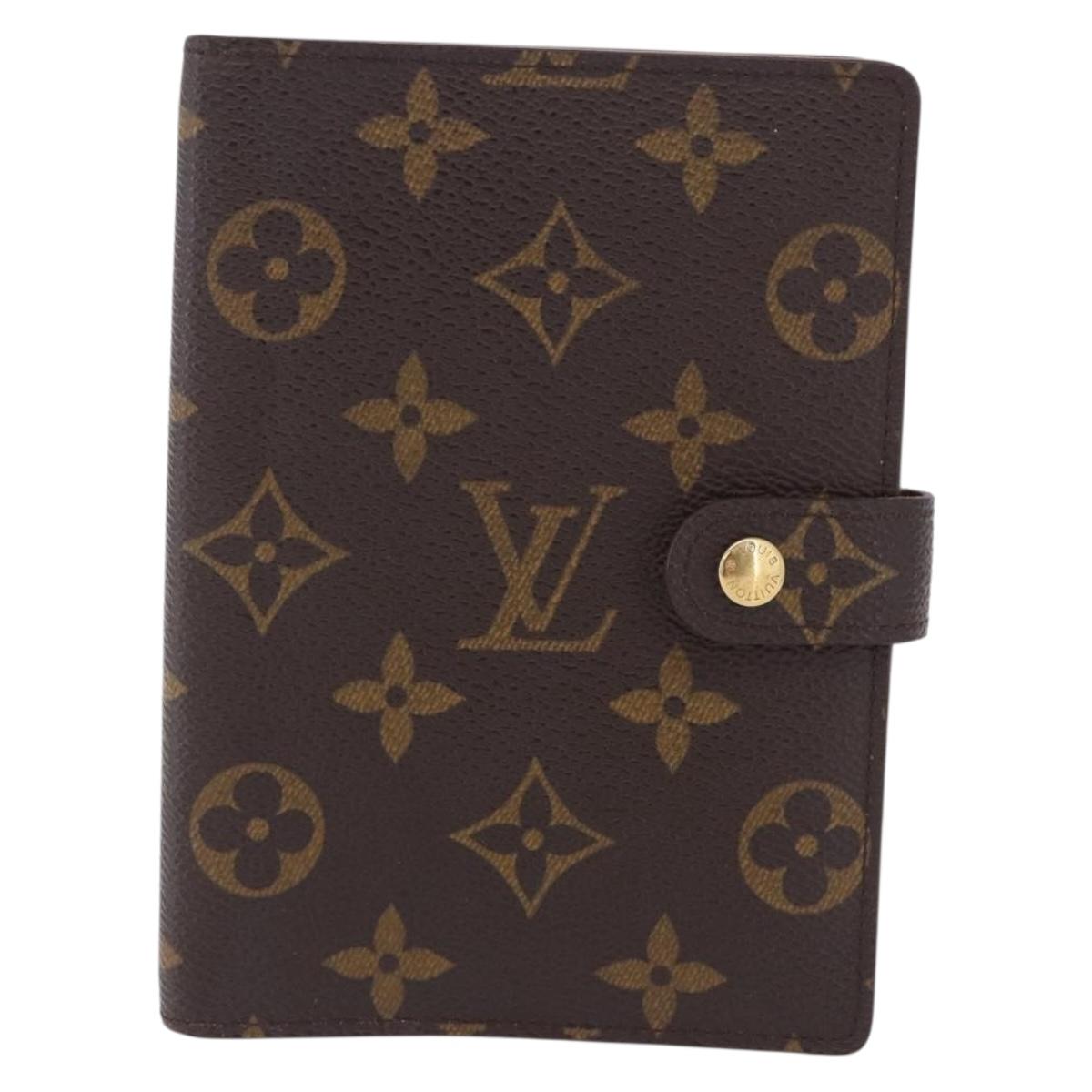 LOUIS VUITTON Monogram Agenda PM Day Planner Cover R20005 LV Auth 204086