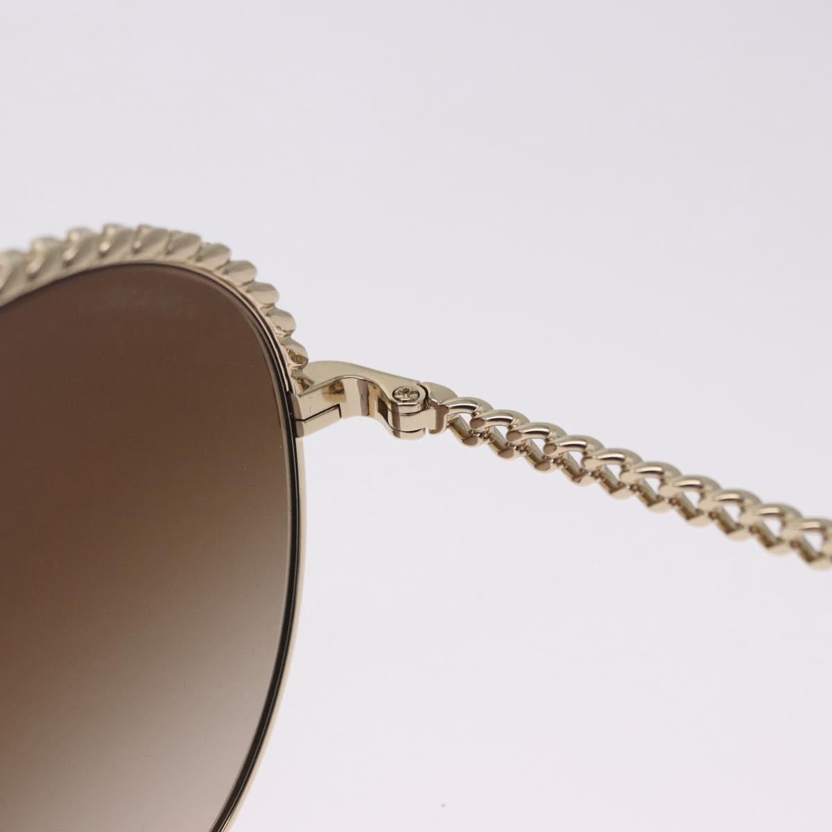 CHANEL Sunglasses metal Gold Tone CC Auth 204107M