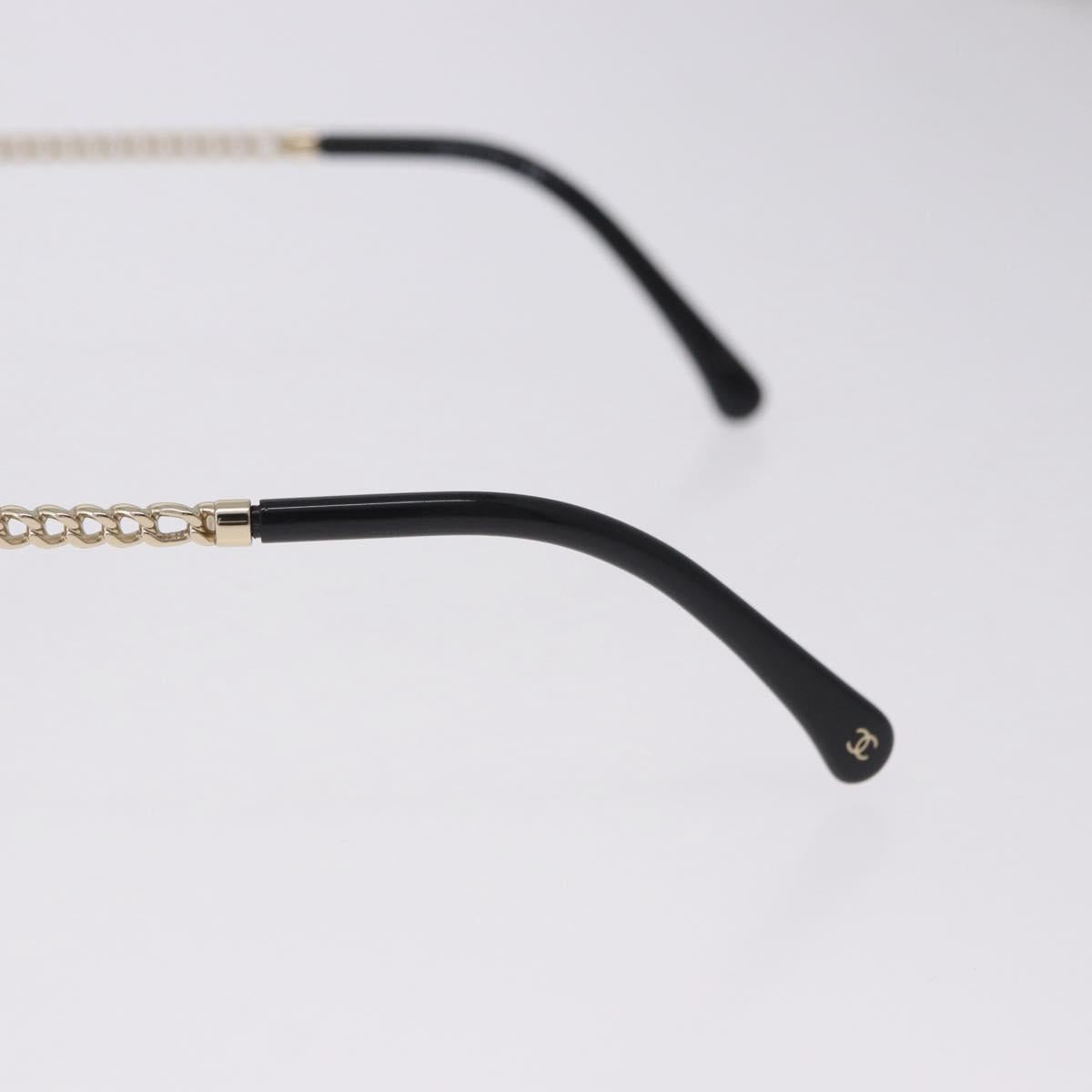 CHANEL Sunglasses metal Gold Tone CC Auth 204107M