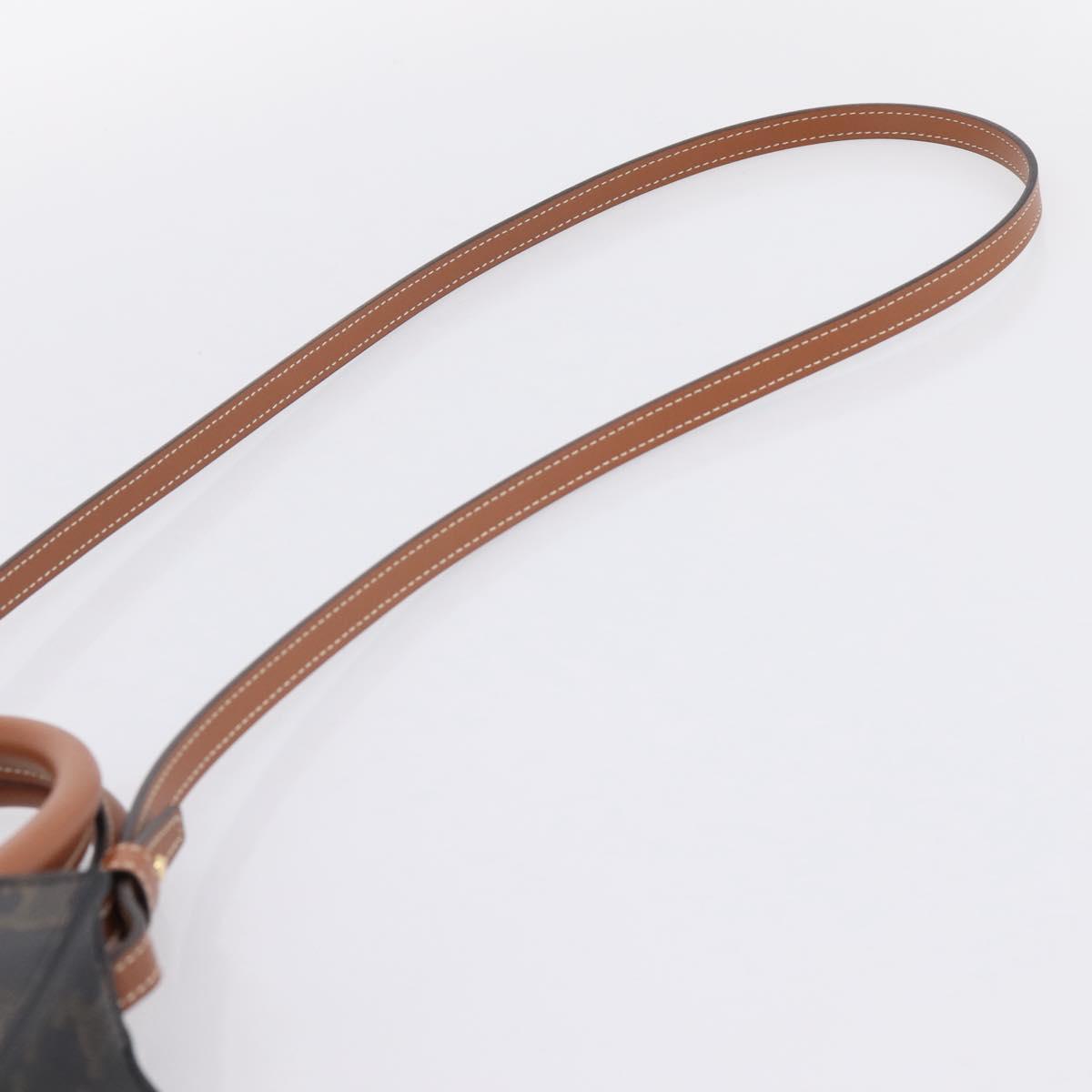 CELINE Triomphe Canvas Mini Vertical Cabas Hand Bag PVC 2way Black Auth 204112M