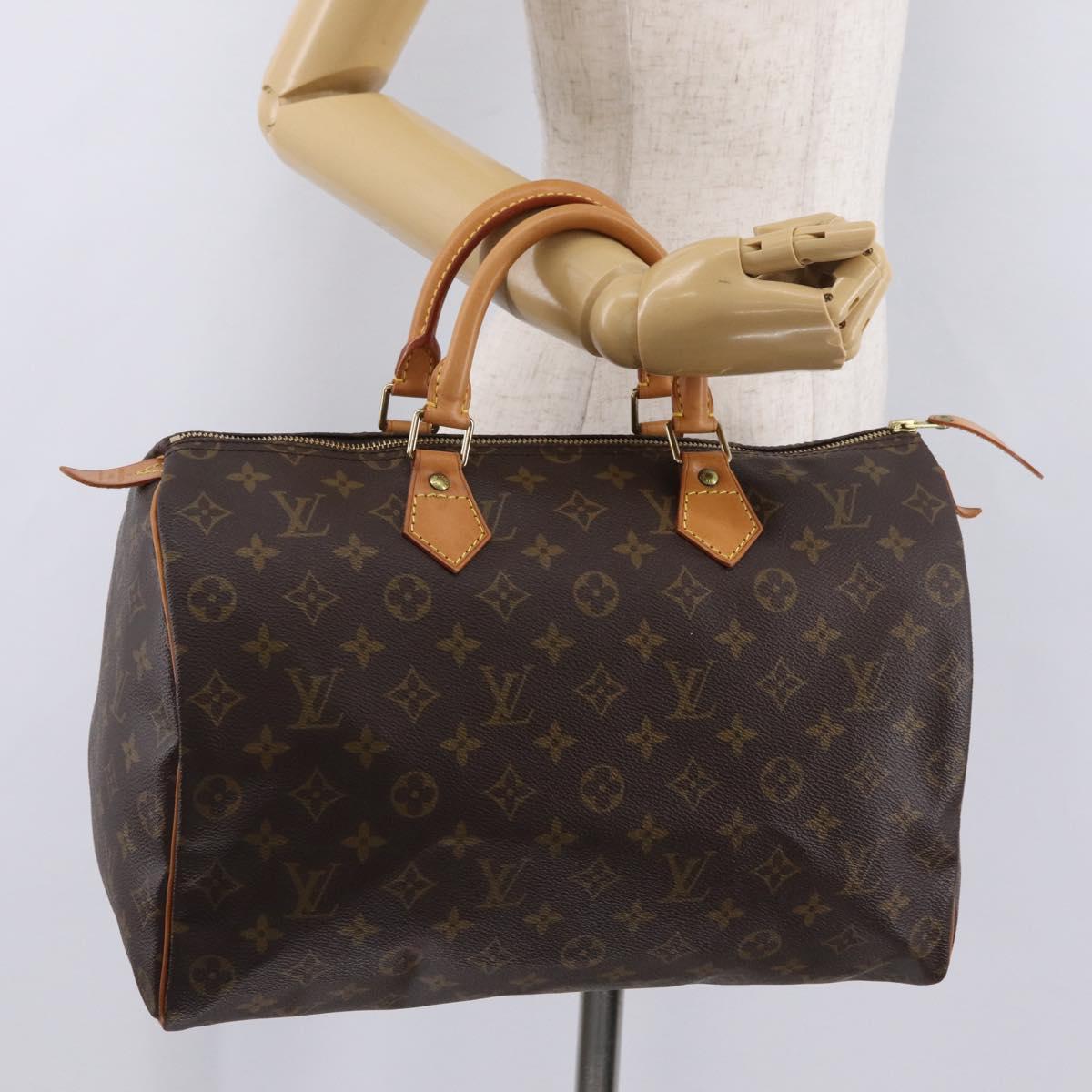 LOUIS VUITTON Monogram Speedy 35 Hand Bag M41524 LV Auth 204115V