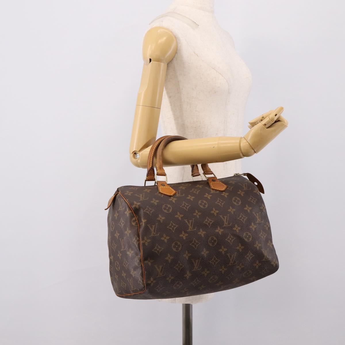 LOUIS VUITTON Monogram Speedy 30 Hand Bag M41526 LV Auth 204119