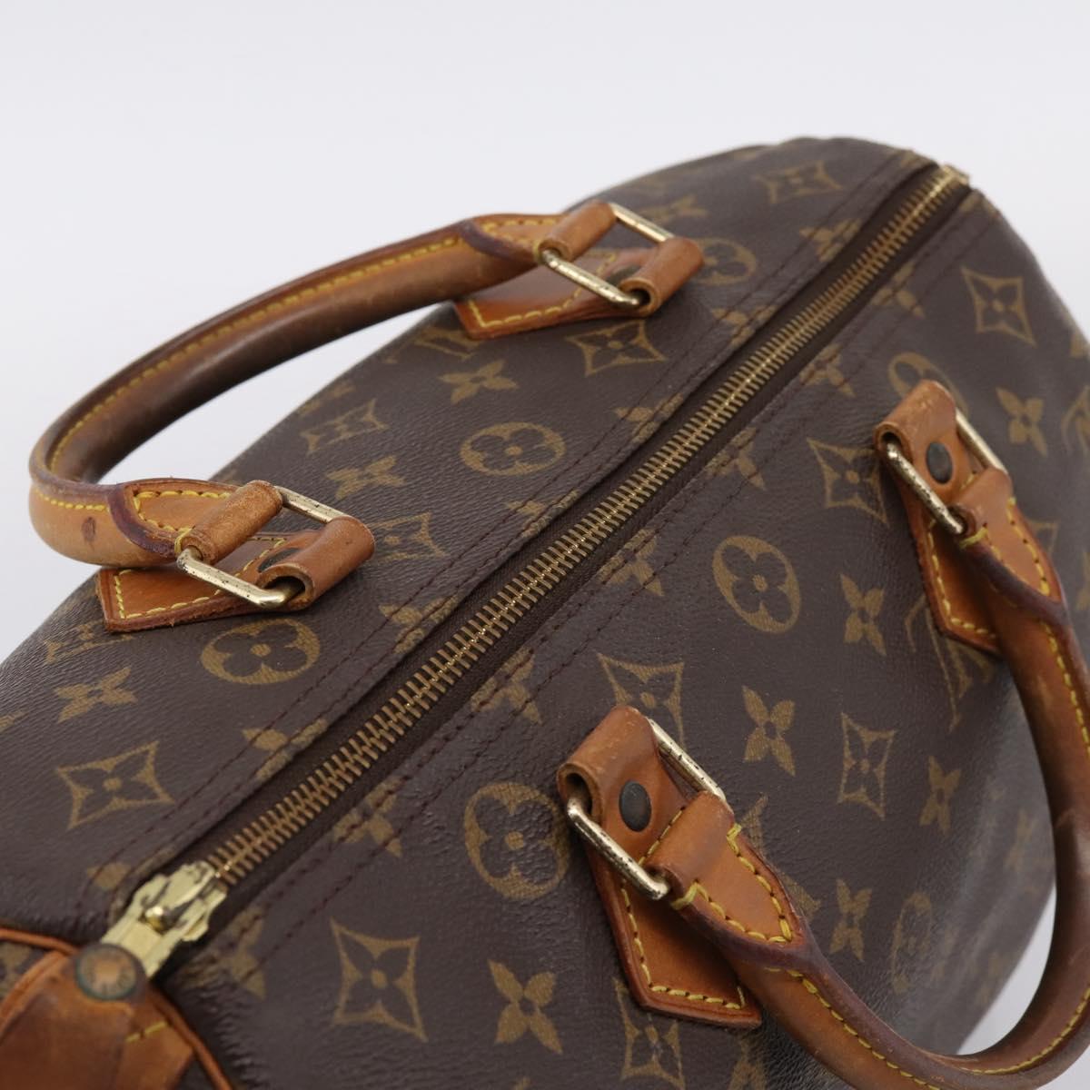 LOUIS VUITTON Monogram Speedy 30 Hand Bag M41526 LV Auth 204119