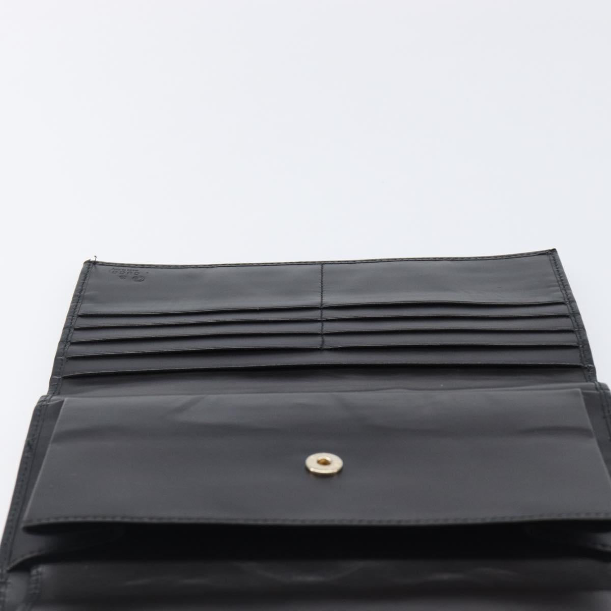 GUCCI GG Canvas Long Wallet Beige Gold 257303 Auth 204121V