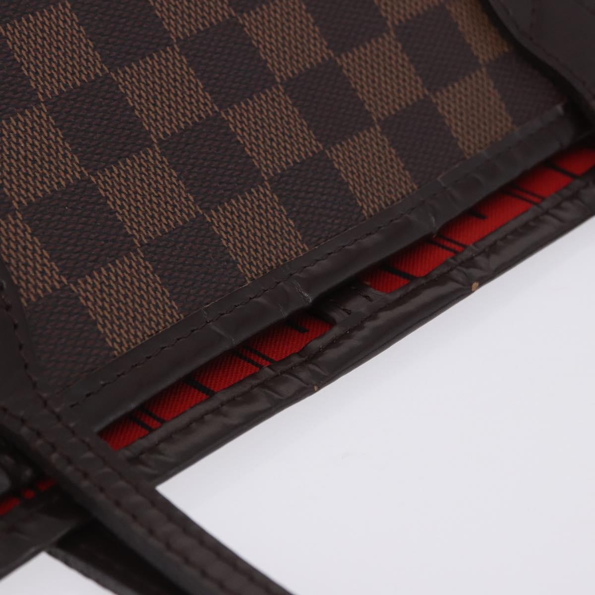LOUIS VUITTON Damier Ebene Neverfull MM Tote Bag N51105 LV Auth 204128V