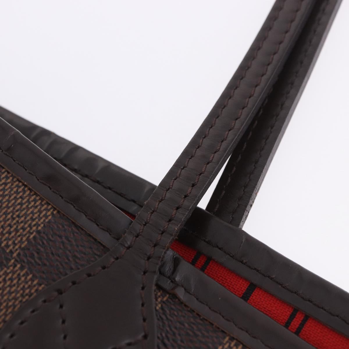 LOUIS VUITTON Damier Ebene Neverfull MM Tote Bag N51105 LV Auth 204128V