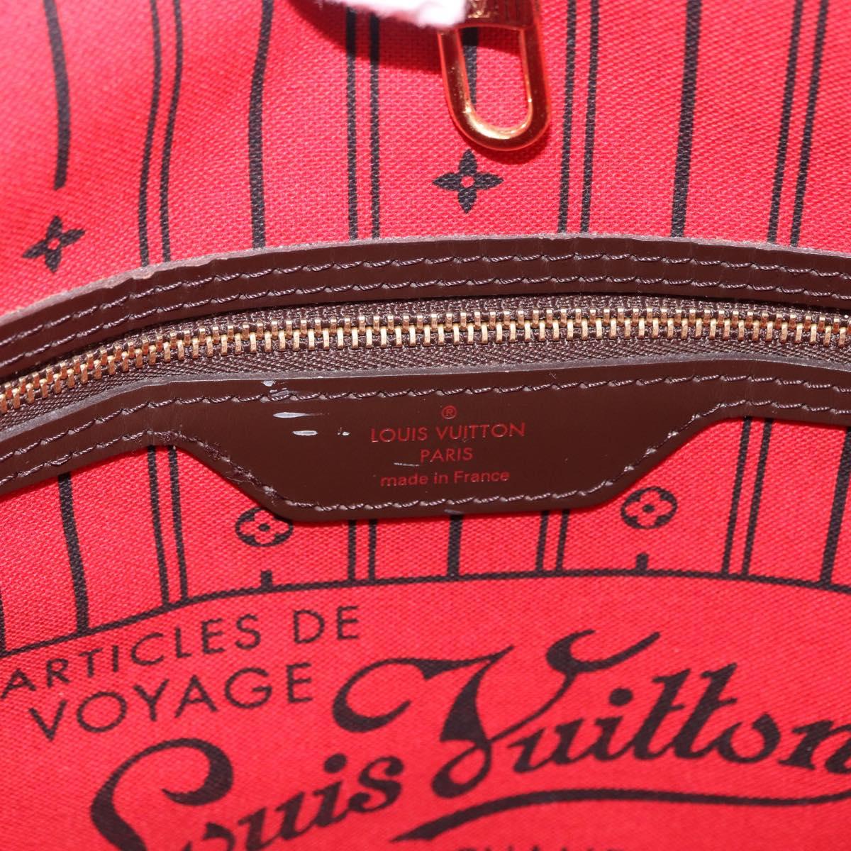 LOUIS VUITTON Damier Ebene Neverfull MM Tote Bag N51105 LV Auth 204128V