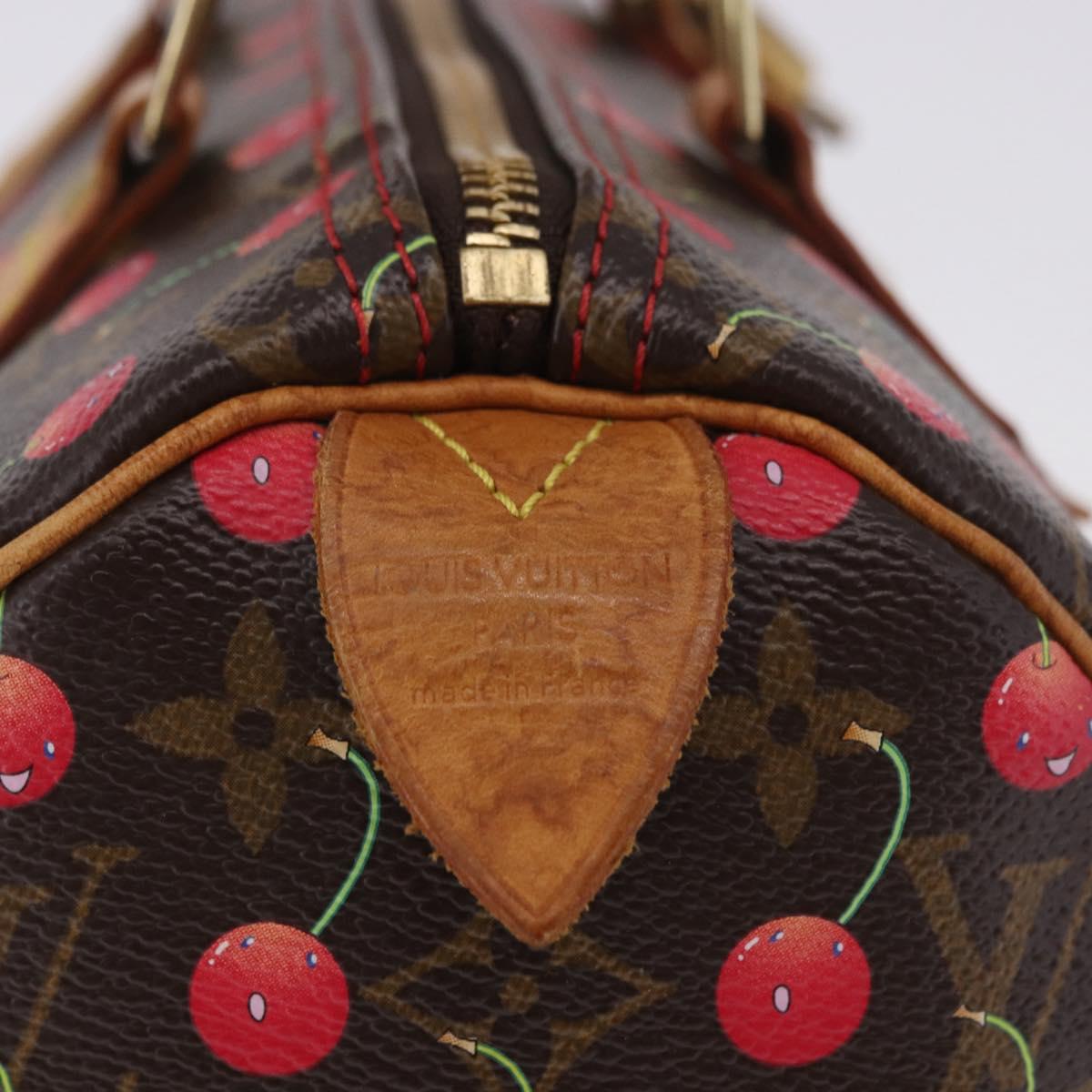 LOUIS VUITTON Monogram Cherry Speedy 25 Hand Bag M95009 LV Auth 204136SAV