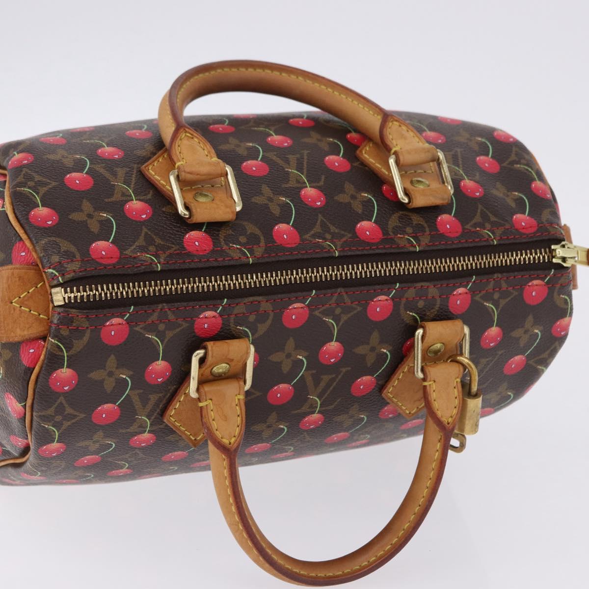 LOUIS VUITTON Monogram Cherry Speedy 25 Hand Bag M95009 LV Auth 204136SAV