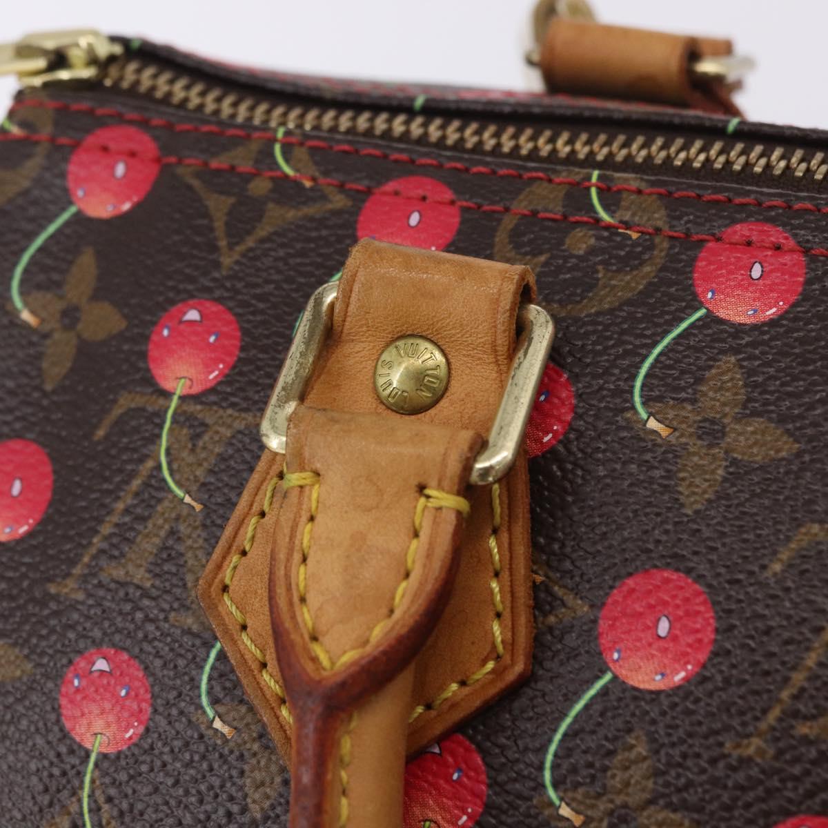 LOUIS VUITTON Monogram Cherry Speedy 25 Hand Bag M95009 LV Auth 204136SAV