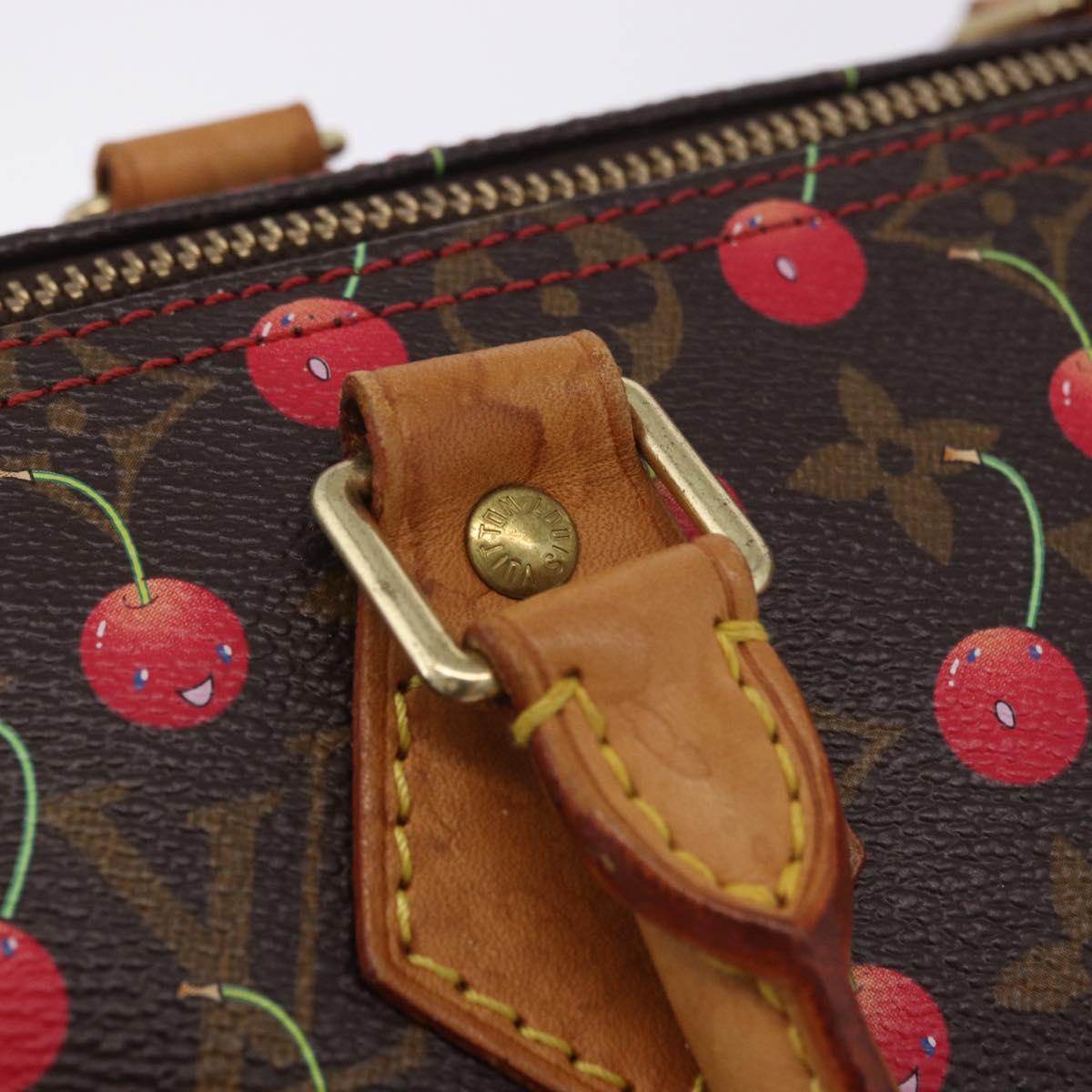 LOUIS VUITTON Monogram Cherry Speedy 25 Hand Bag M95009 LV Auth 204136SAV