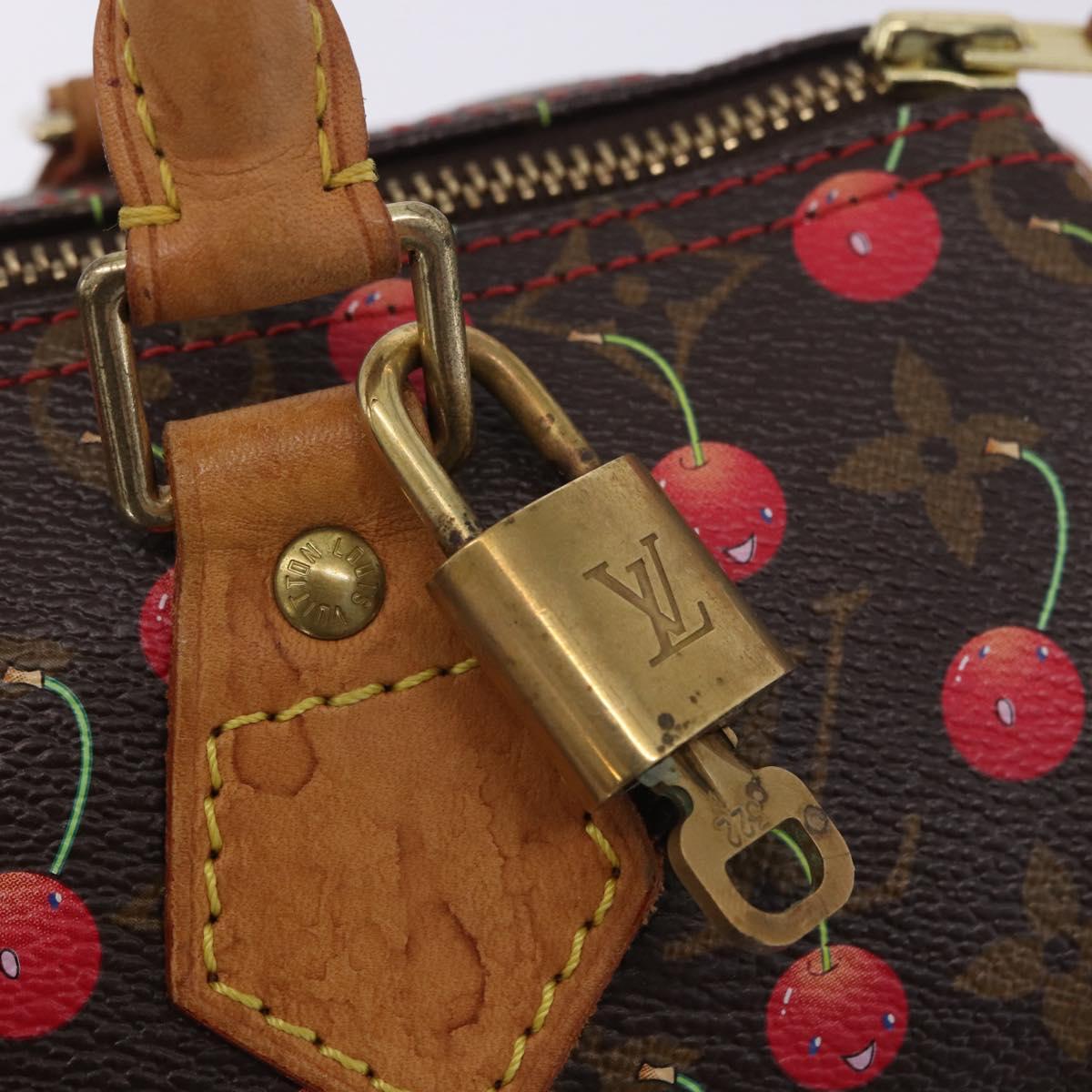 LOUIS VUITTON Monogram Cherry Speedy 25 Hand Bag M95009 LV Auth 204136SAV