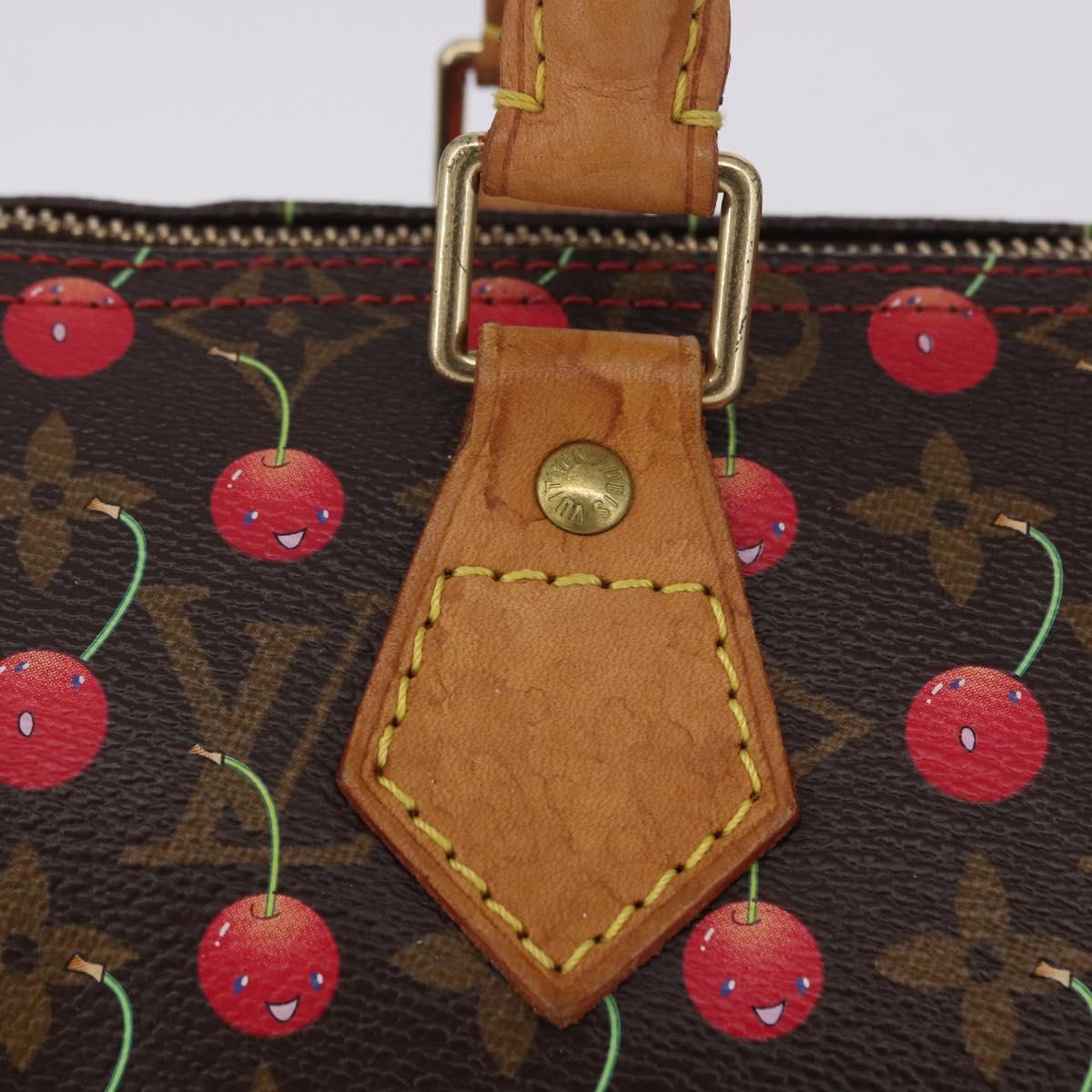 LOUIS VUITTON Monogram Cherry Speedy 25 Hand Bag M95009 LV Auth 204136SAV