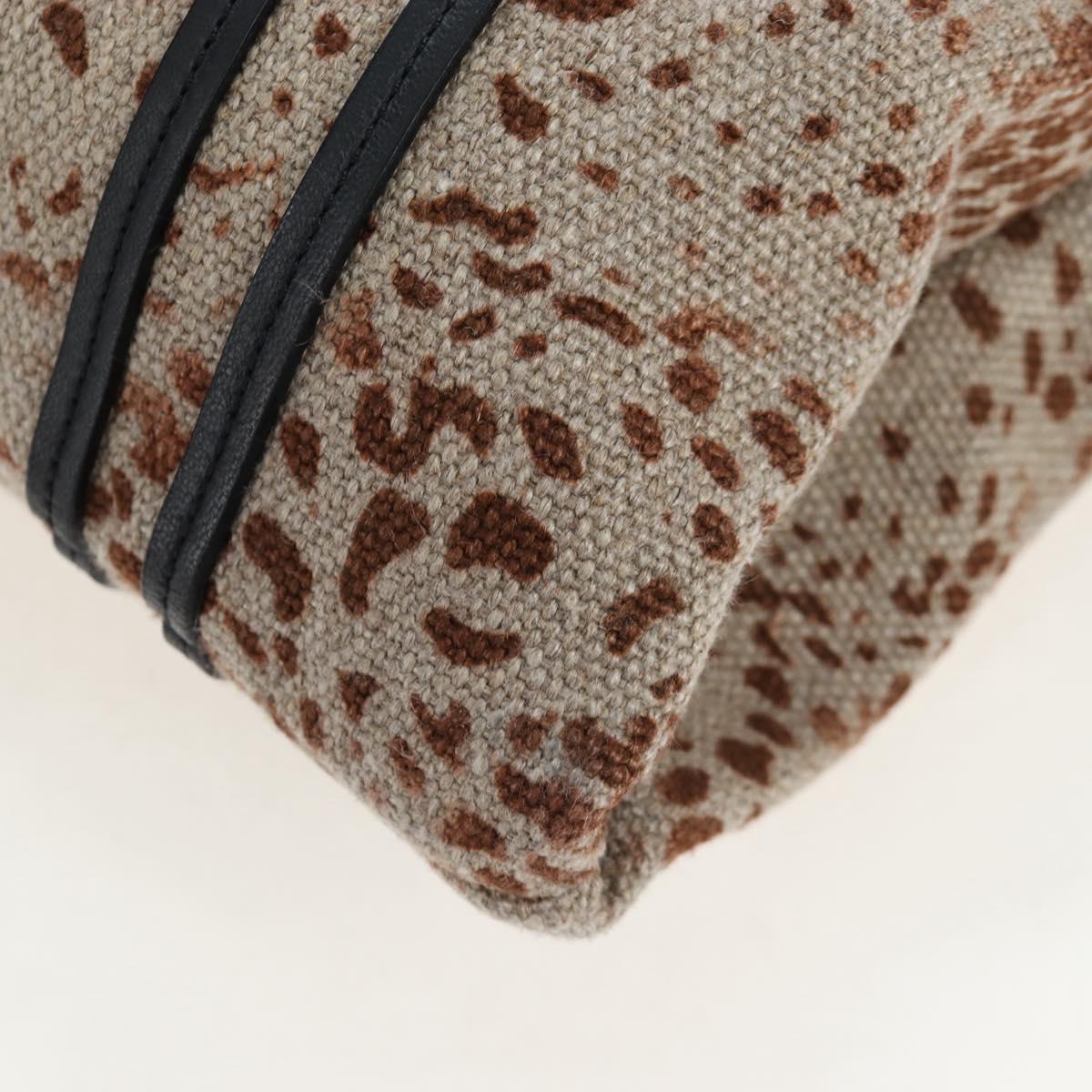 Chloe Hand Bag Canvas Beige Gold Auth 204138A