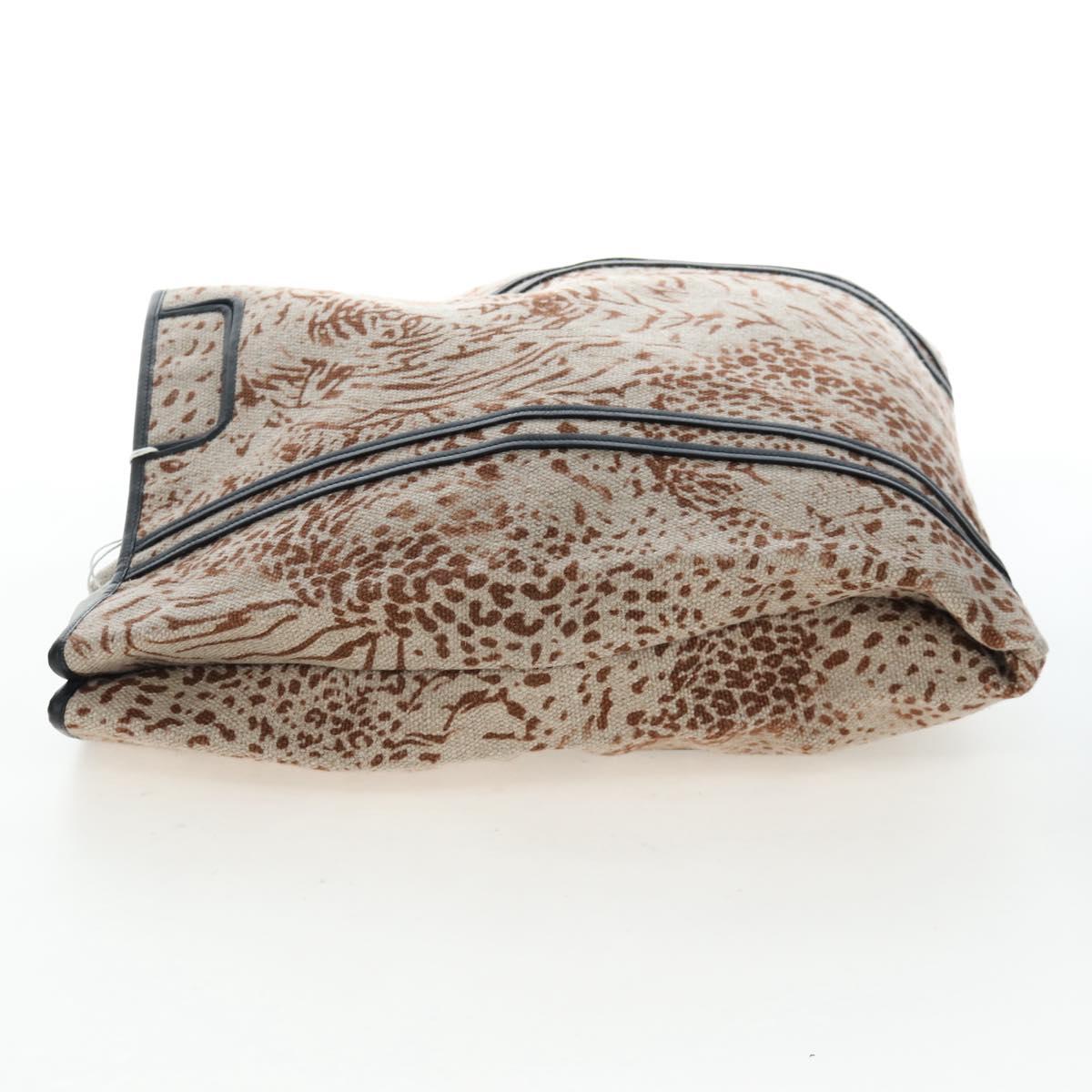 Chloe Hand Bag Canvas Beige Gold Auth 204138A
