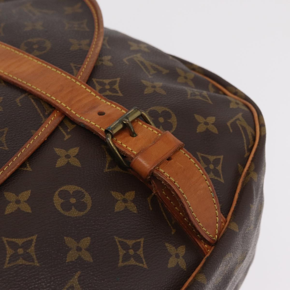 LOUIS VUITTON Monogram Saumur 43 Shoulder Bag M42252 LV Auth 204139