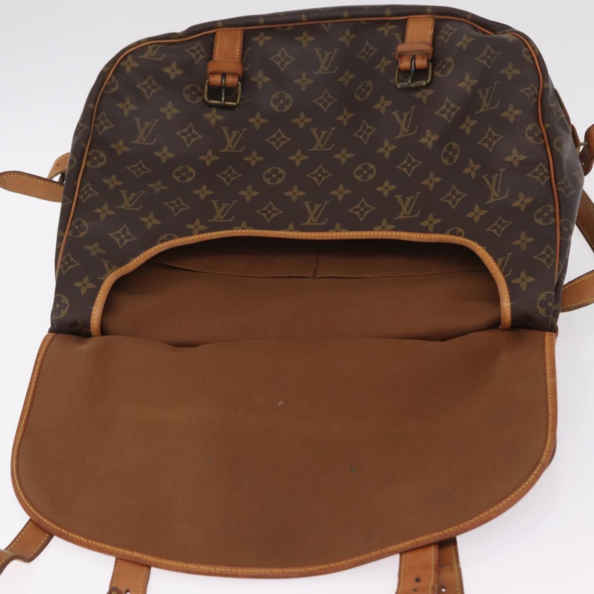LOUIS VUITTON Monogram Saumur 43 Shoulder Bag M42252 LV Auth 204139