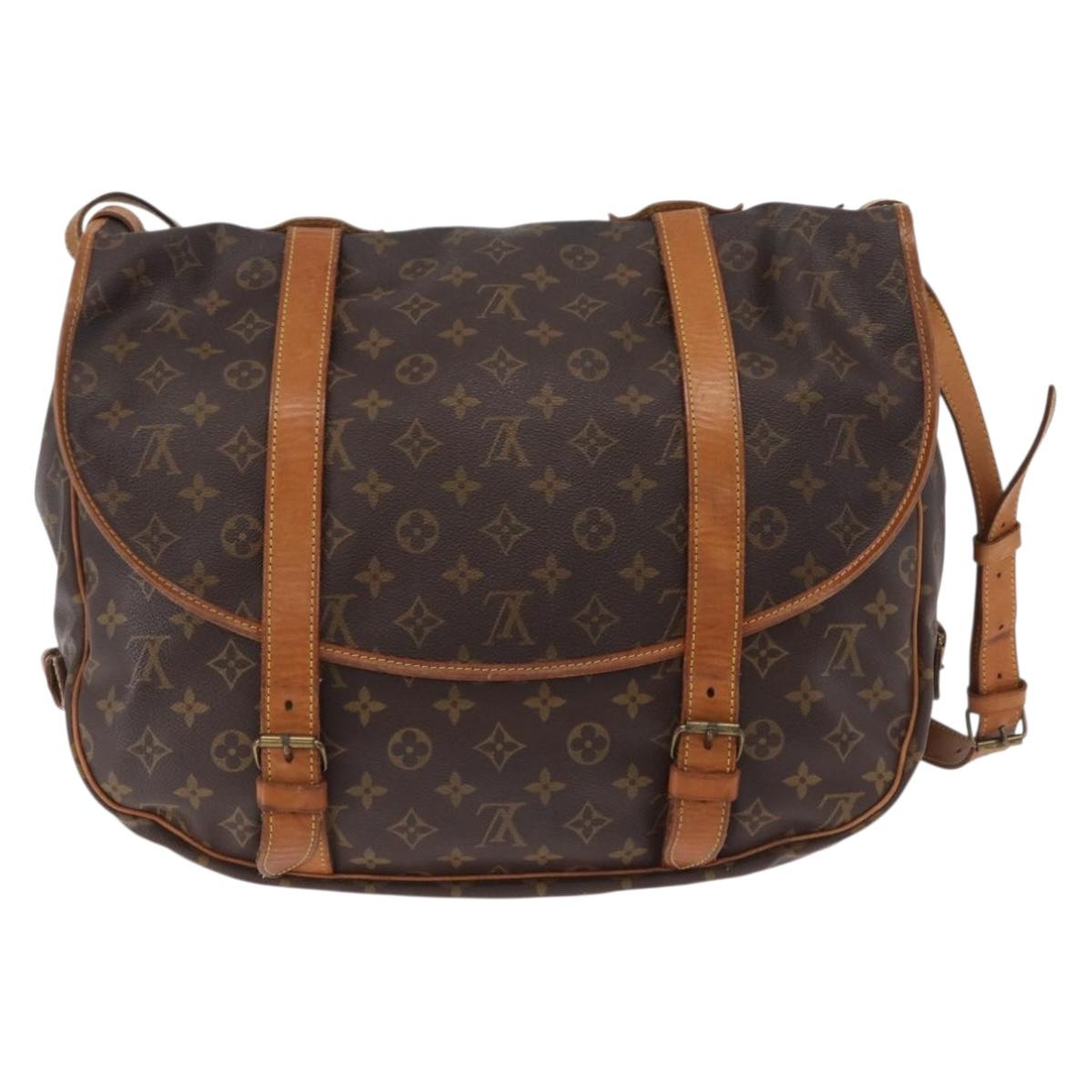 LOUIS VUITTON Monogram Saumur 43 Shoulder Bag M42252 LV Auth 204139