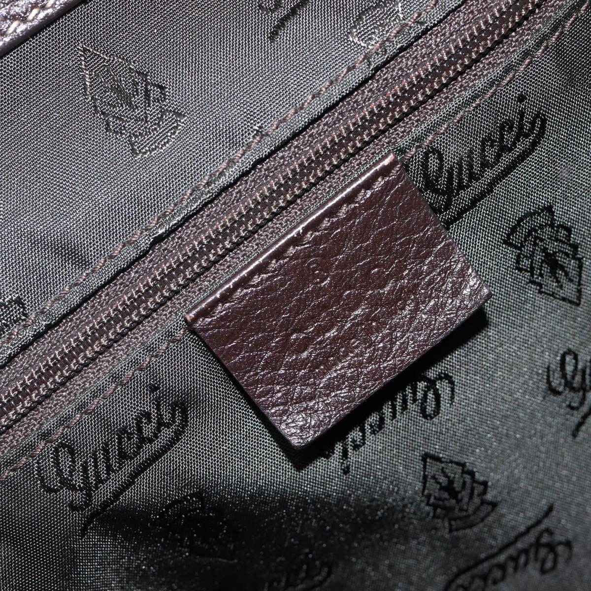 GUCCI GG Canvas Guccissima Shoulder Bag Leather Brown Gold 211933 Auth 204140V