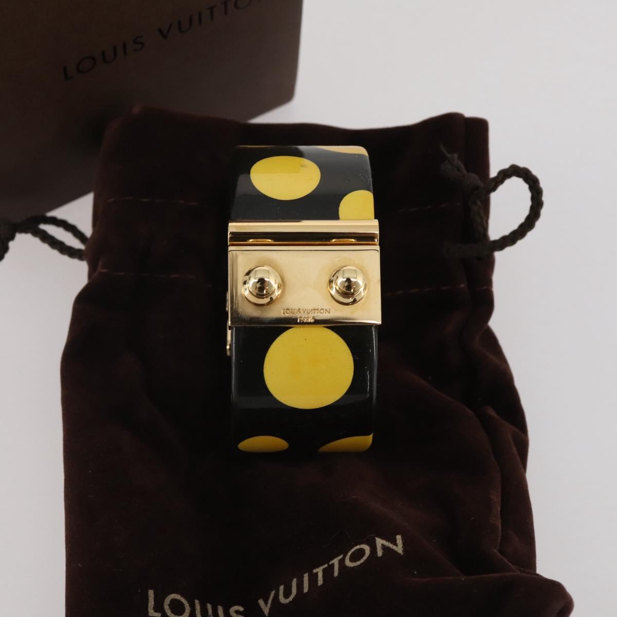LOUIS VUITTON Vernis Infinity Dot Bracelet Yayoi Kusama Black LV Auth 204141V
