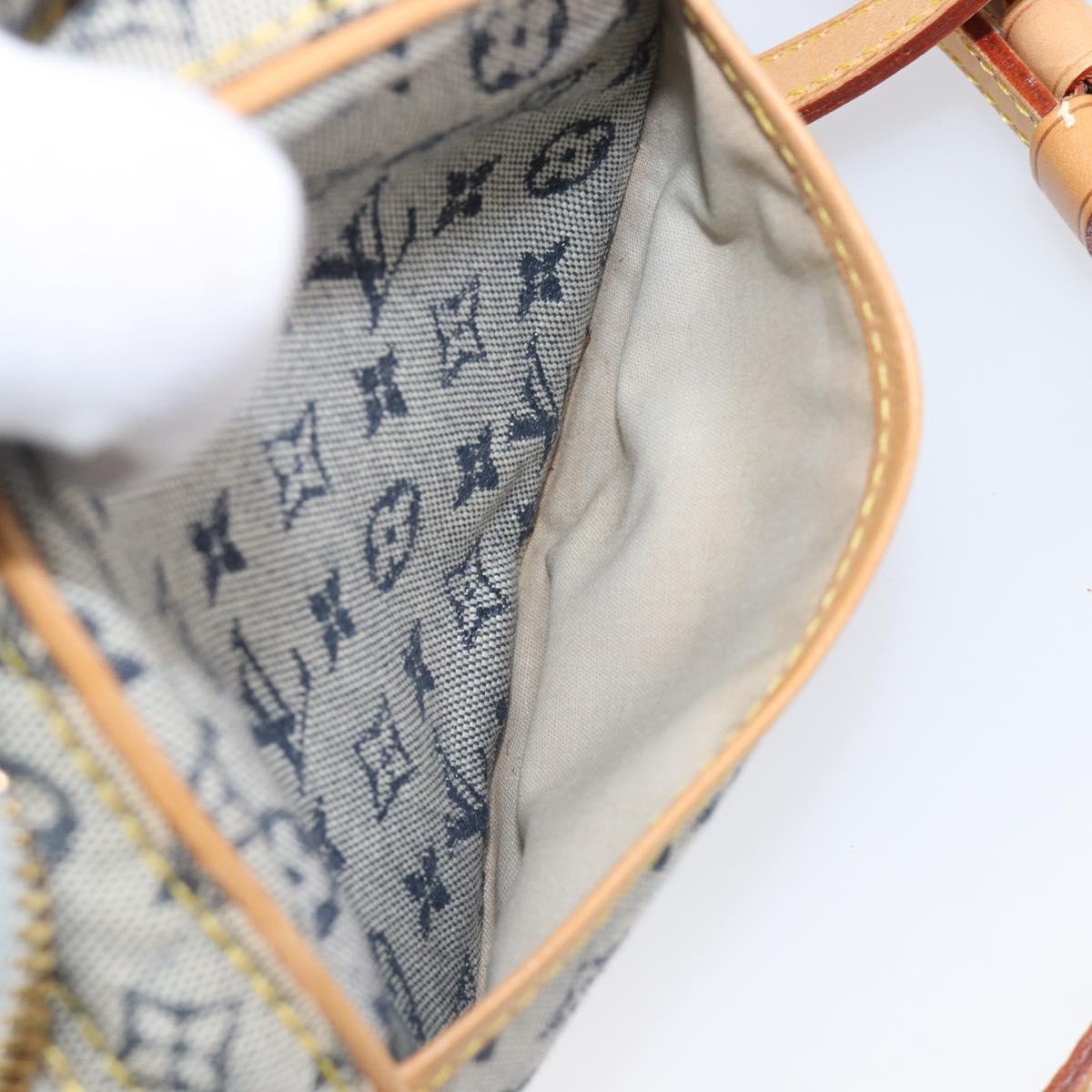 LOUIS VUITTON Monogram Mini Jeanne PM Shoulder Bag Blue M92001 LV Auth 204144
