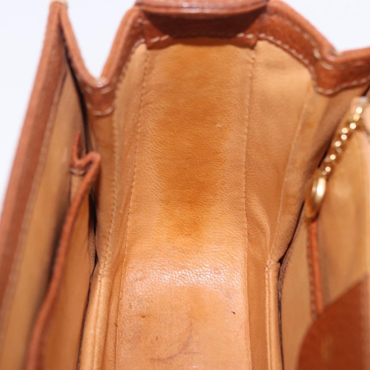 GUCCI Bamboo Hand Bag Leather Brown Gold 000 46 0188 Auth 204148V