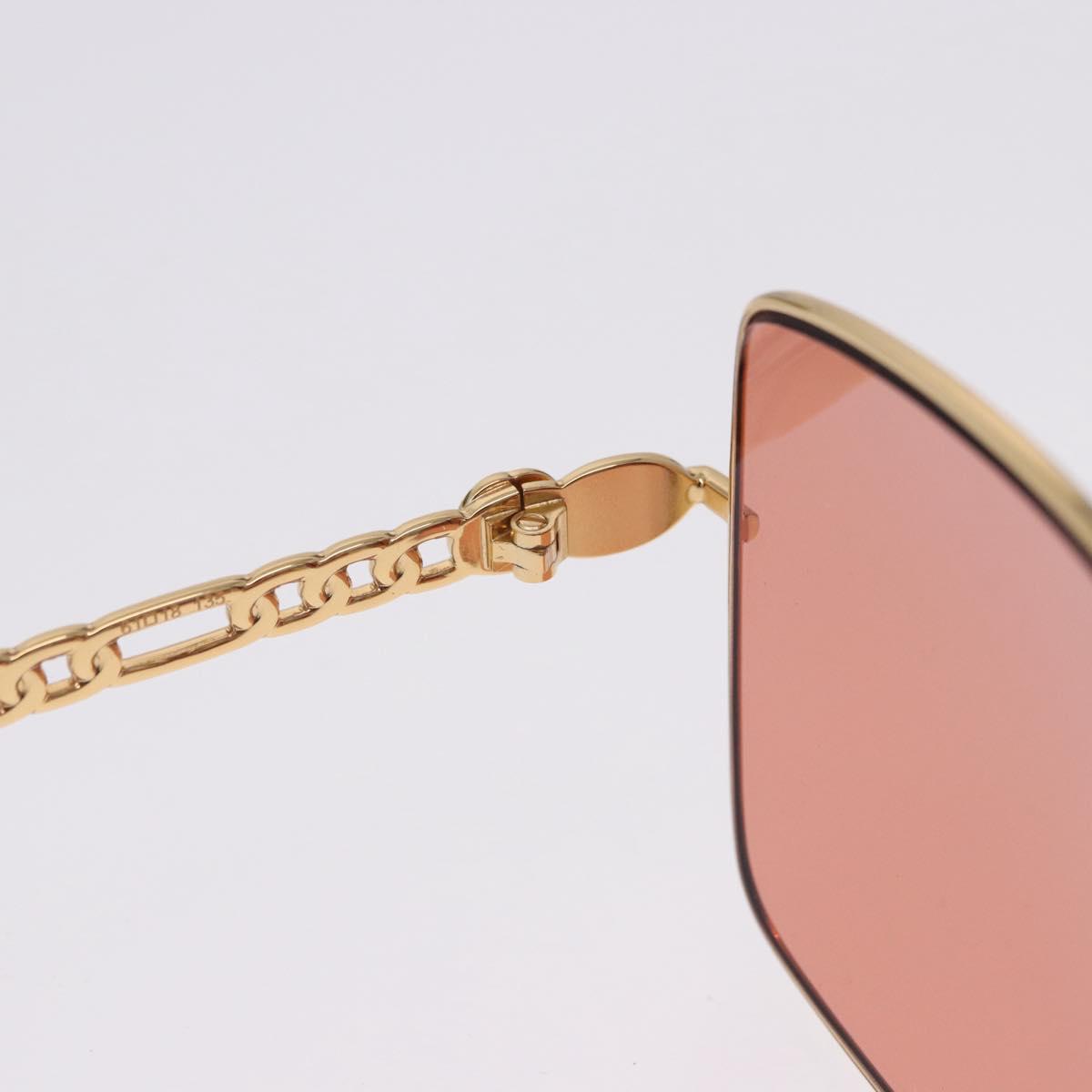 GUCCI Sunglasses metal Gold Tone Auth 204164M