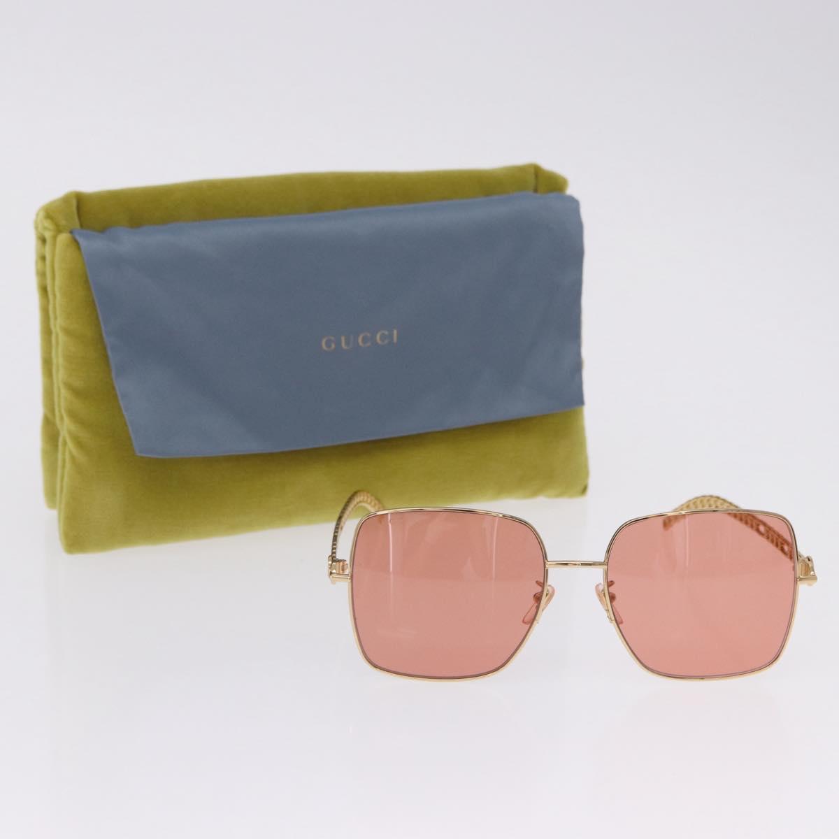 GUCCI Sunglasses metal Gold Tone Auth 204164M
