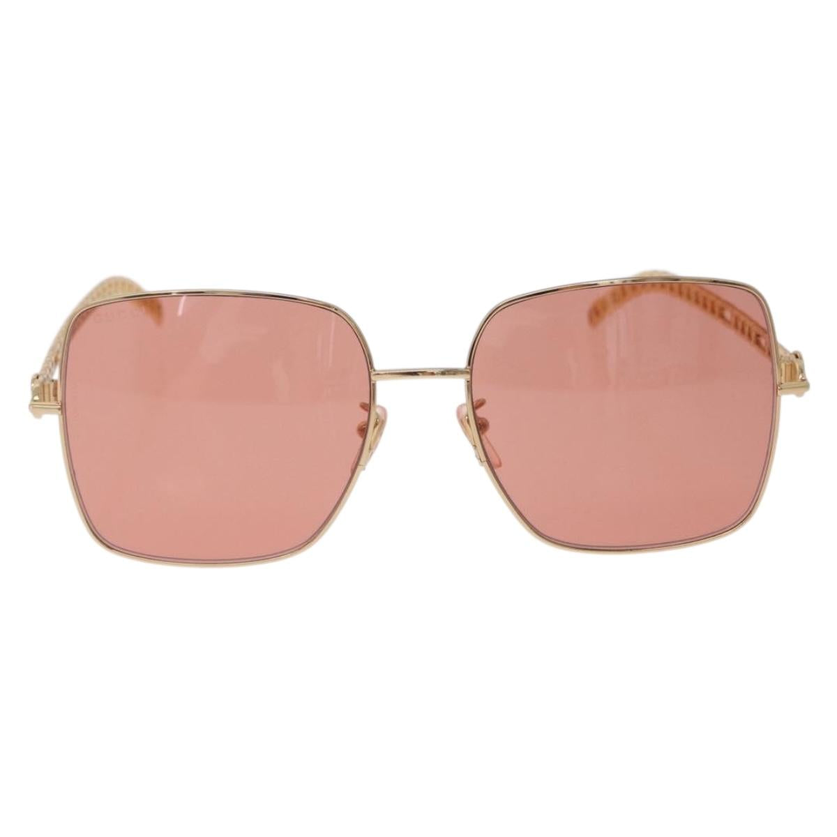 GUCCI Sunglasses metal Gold Tone Auth 204164M