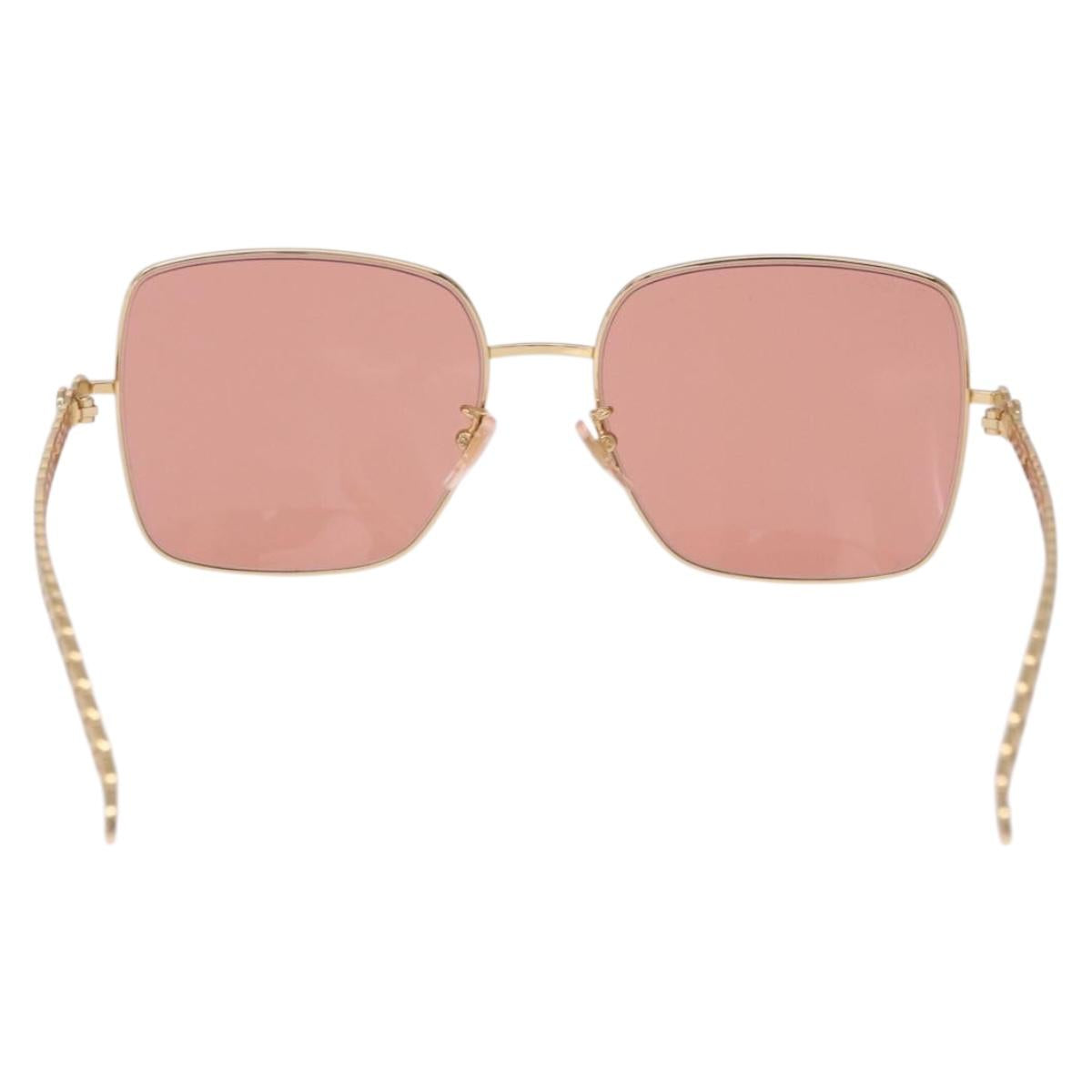 GUCCI Sunglasses metal Gold Tone Auth 204164M