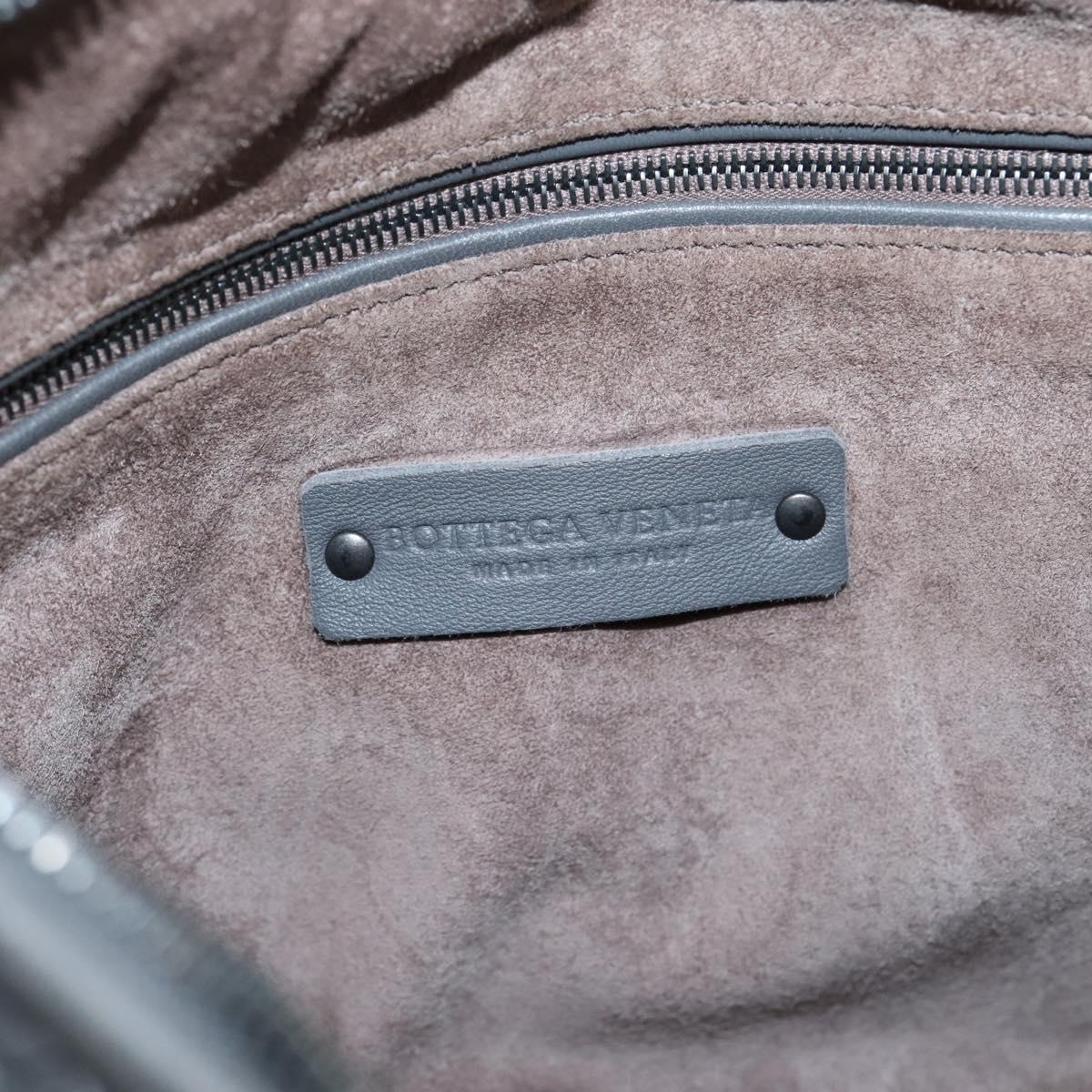 BOTTEGA VENETA INTRECCIATO Hobo Shoulder Bag Leather Gray Auth 204169V