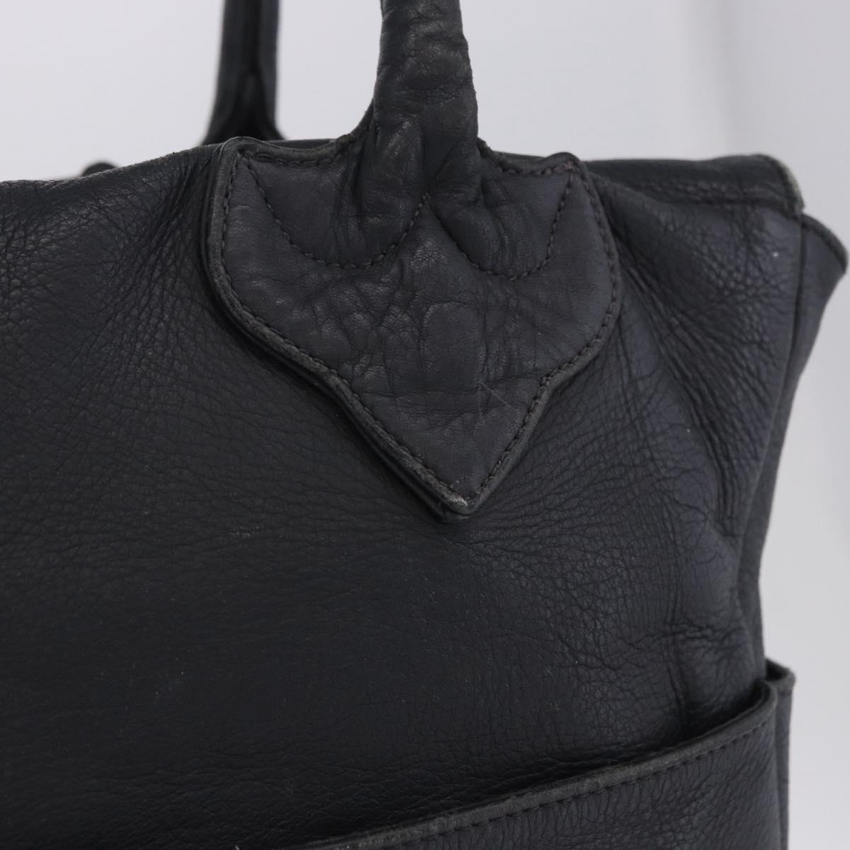 Chrome Hearts Tote Bag Leather Black Auth 204170V