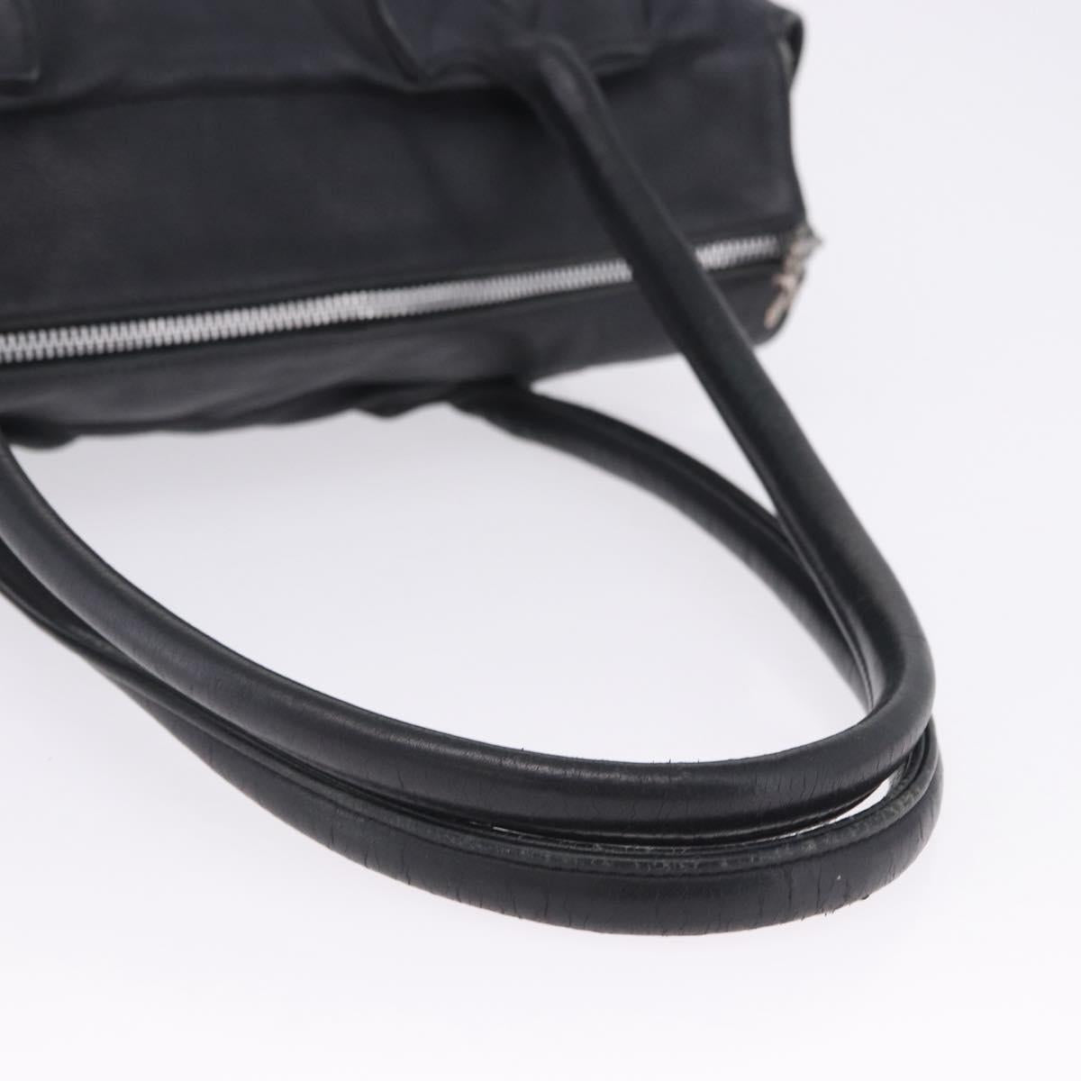Chrome Hearts Tote Bag Leather Black Auth 204170V