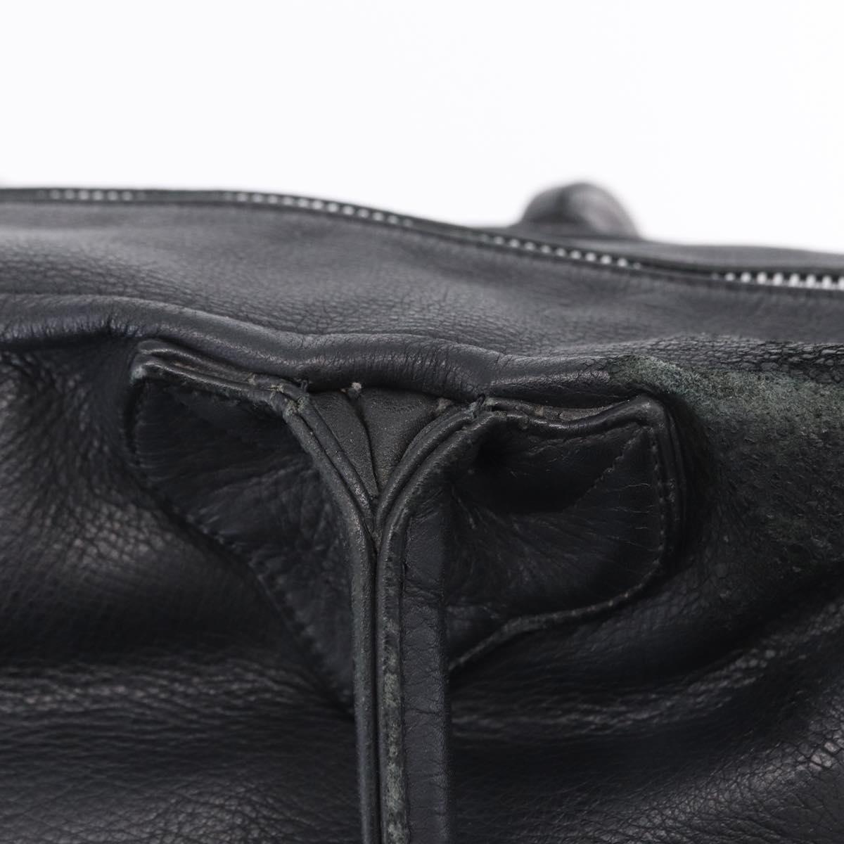 Chrome Hearts Tote Bag Leather Black Auth 204170V