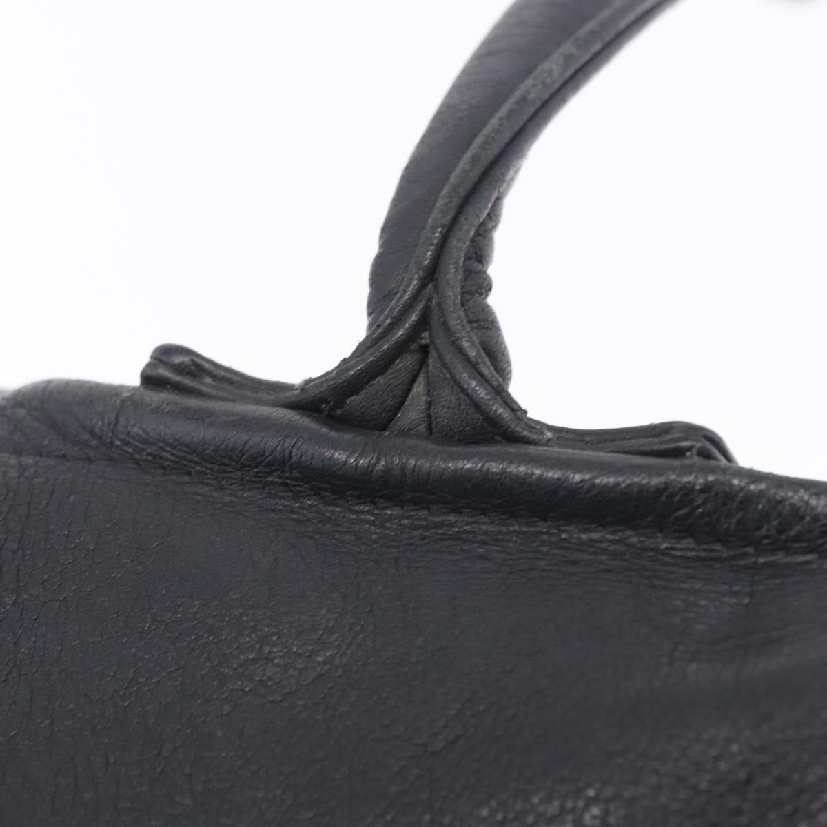 Chrome Hearts Tote Bag Leather Black Auth 204170V