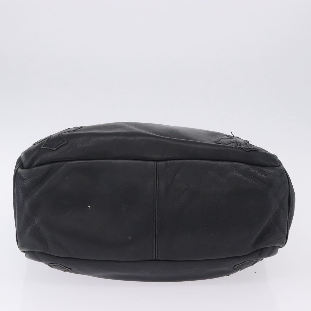 Chrome Hearts Tote Bag Leather Black Auth 204170V
