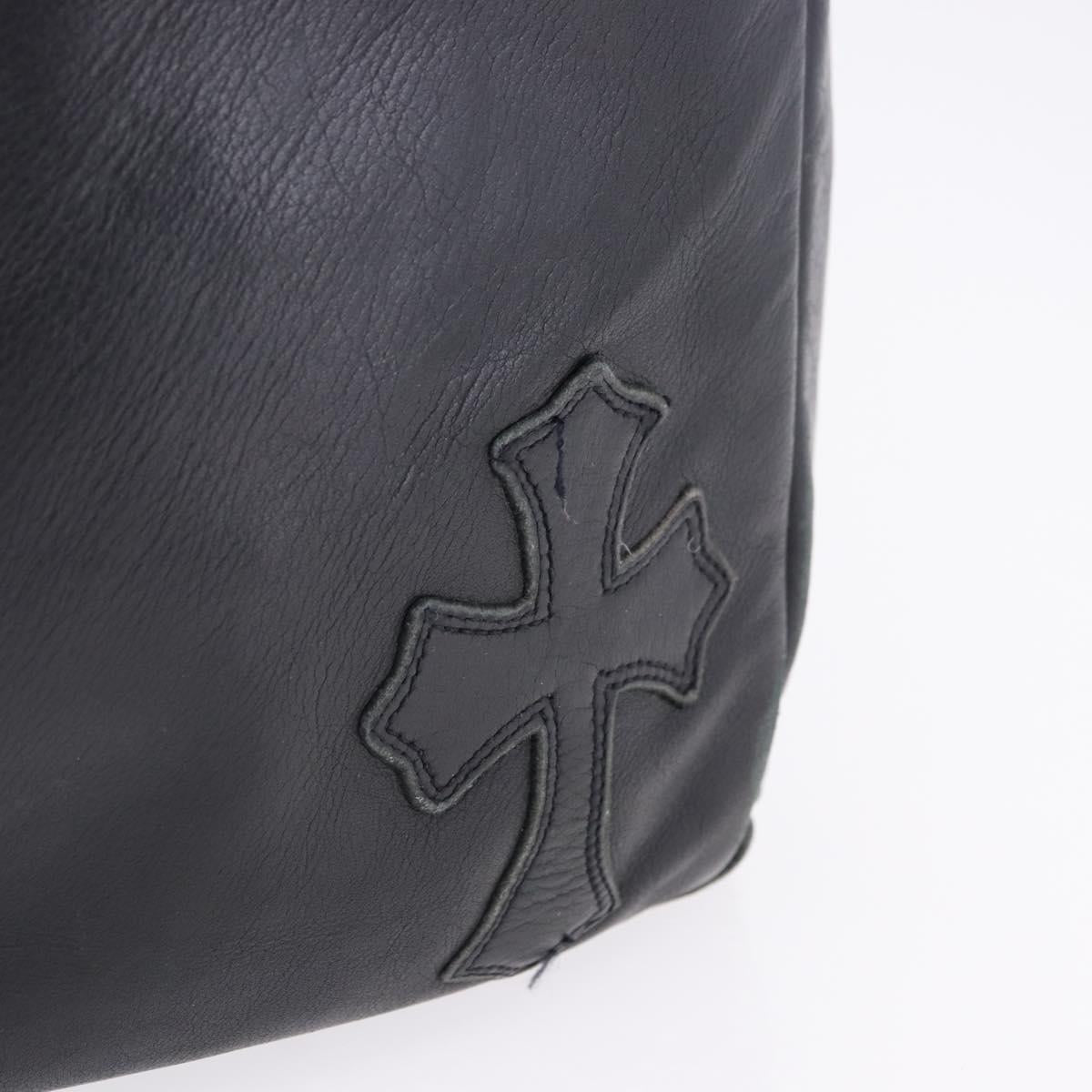 Chrome Hearts Tote Bag Leather Black Auth 204170V