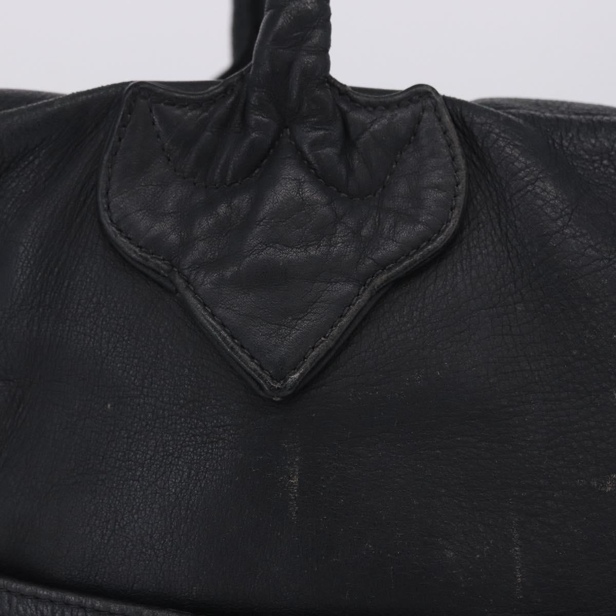 Chrome Hearts Tote Bag Leather Black Auth 204170V