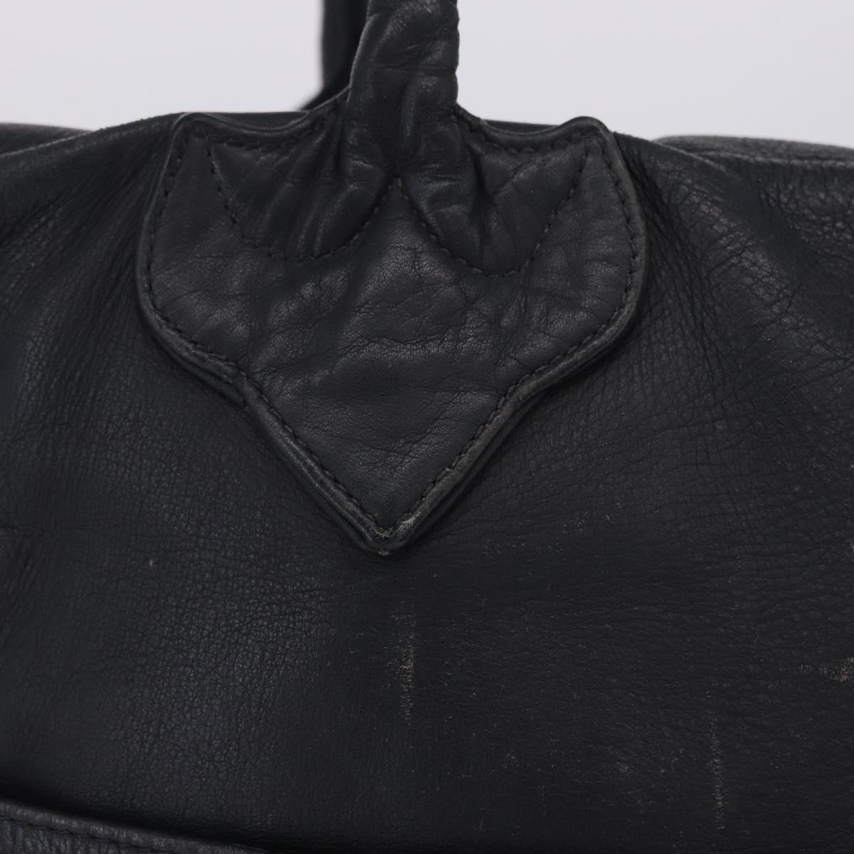 Chrome Hearts Tote Bag Leather Black Auth 204170V