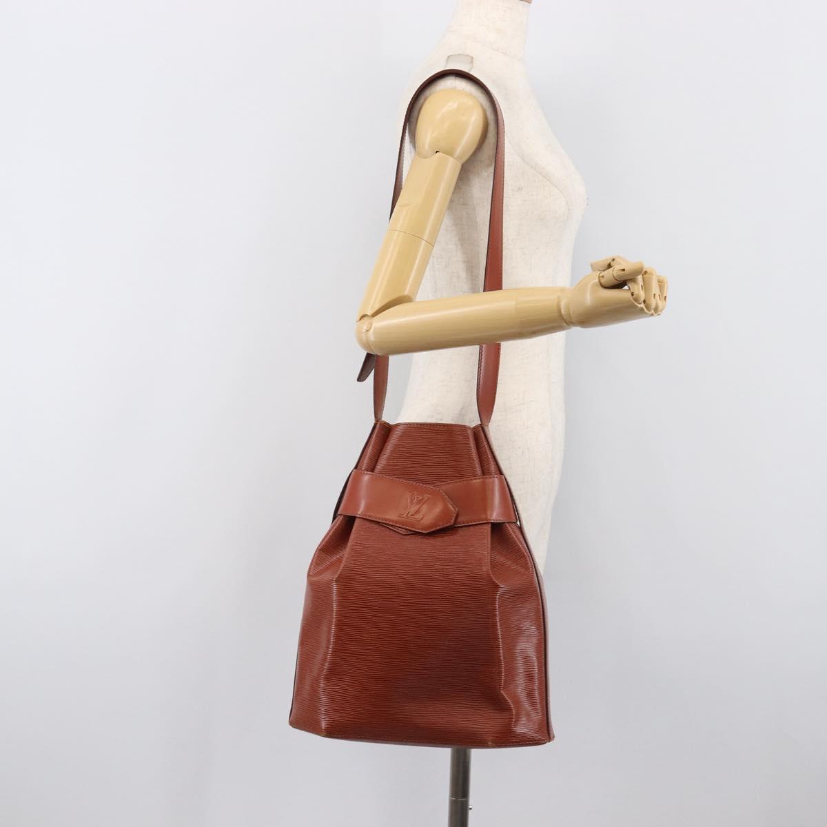 LOUIS VUITTON Epi Sac De Paul PM Shoulder Bag Brown M80203 LV Auth 204202A