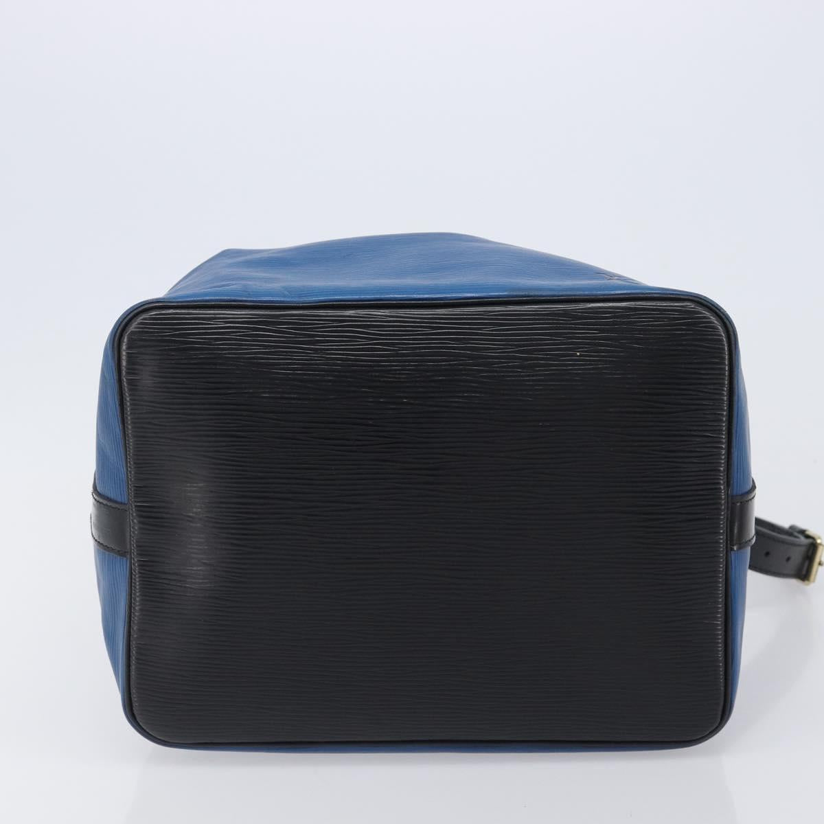 LOUIS VUITTON Epi Petit Noe Bag By Color Black Blue M44152 LV Auth 204203A