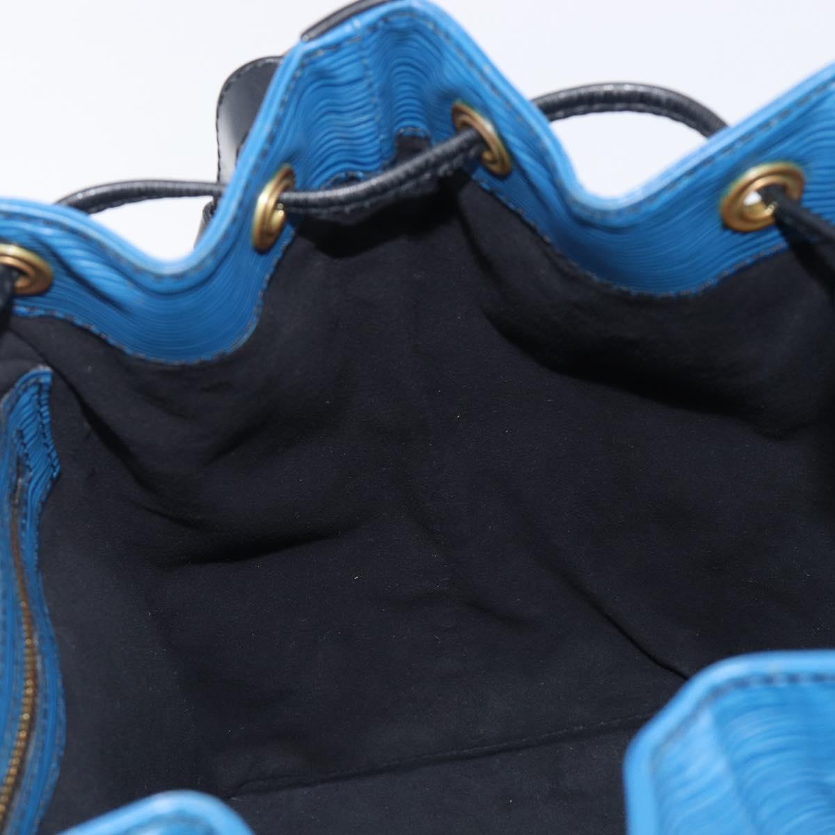 LOUIS VUITTON Epi Petit Noe Bag By Color Black Blue M44152 LV Auth 204203A