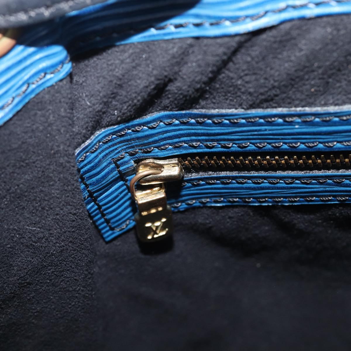 LOUIS VUITTON Epi Petit Noe Bag By Color Black Blue M44152 LV Auth 204203A
