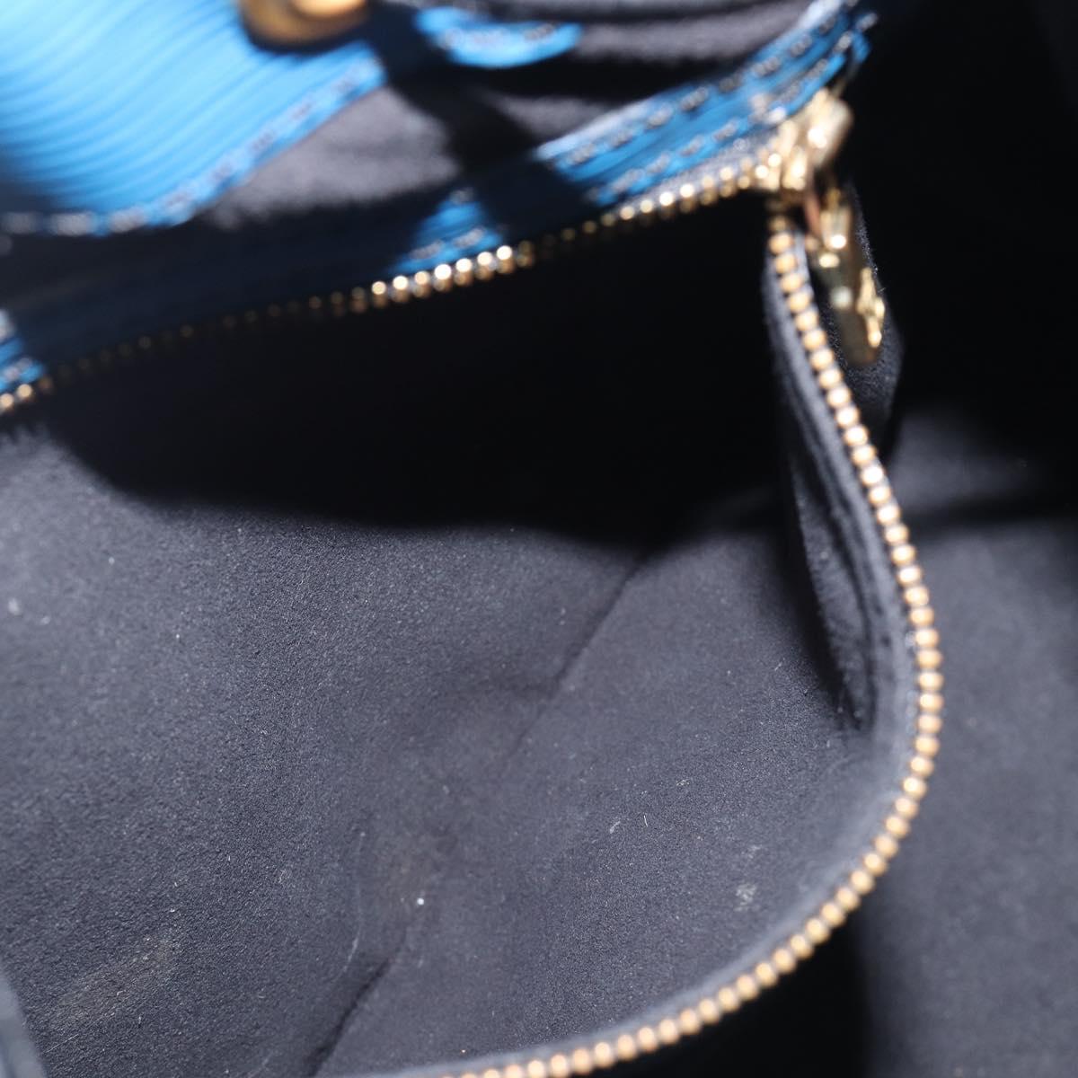 LOUIS VUITTON Epi Petit Noe Bag By Color Black Blue M44152 LV Auth 204203A